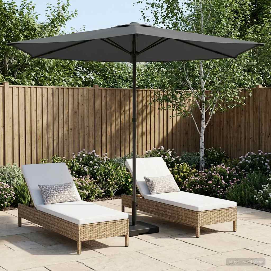 Ombrello da giardino 270 x 270 cm Poliestere Rettangolare