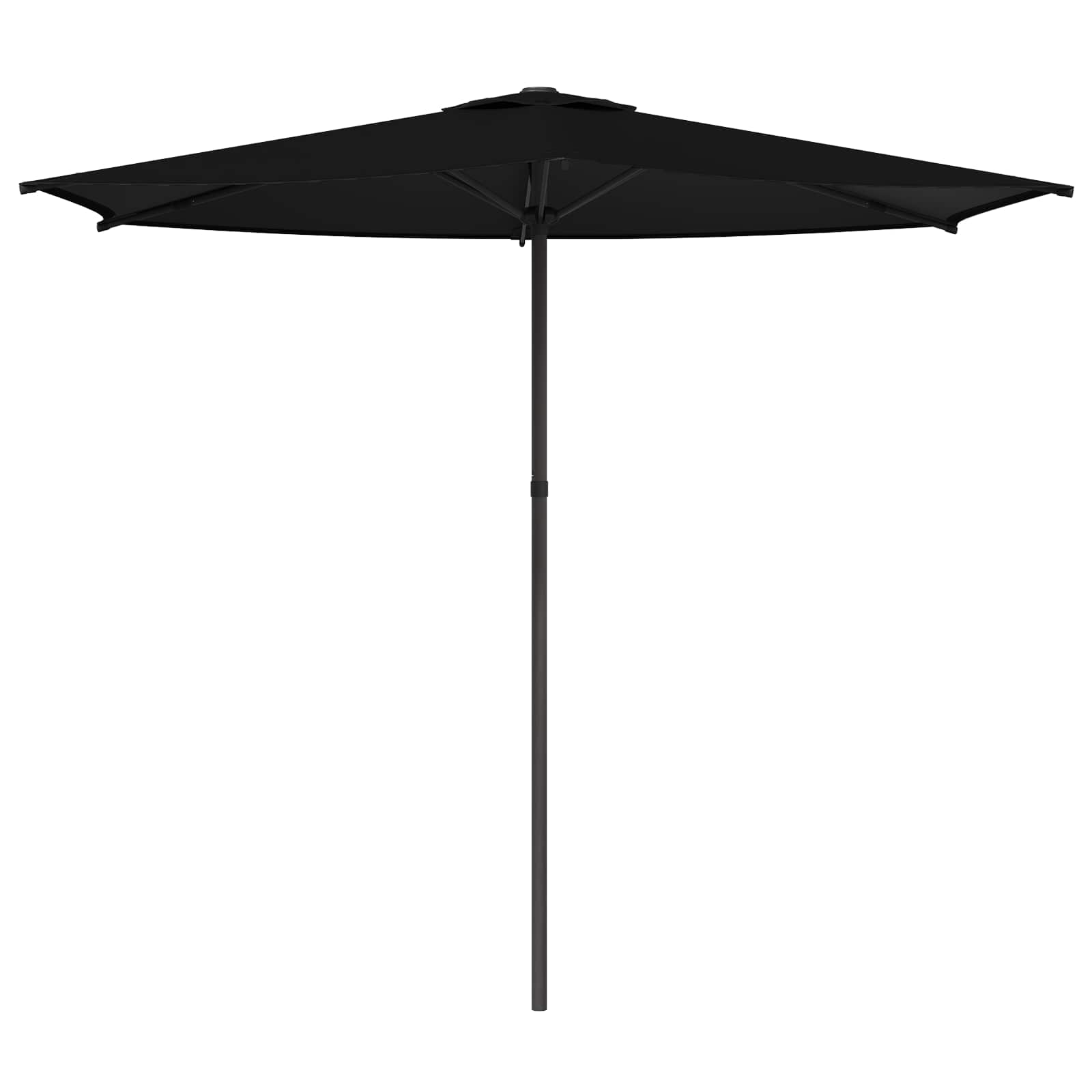 Ombrello da giardino 270 x 270 cm Poliestere Rettangolare Nero