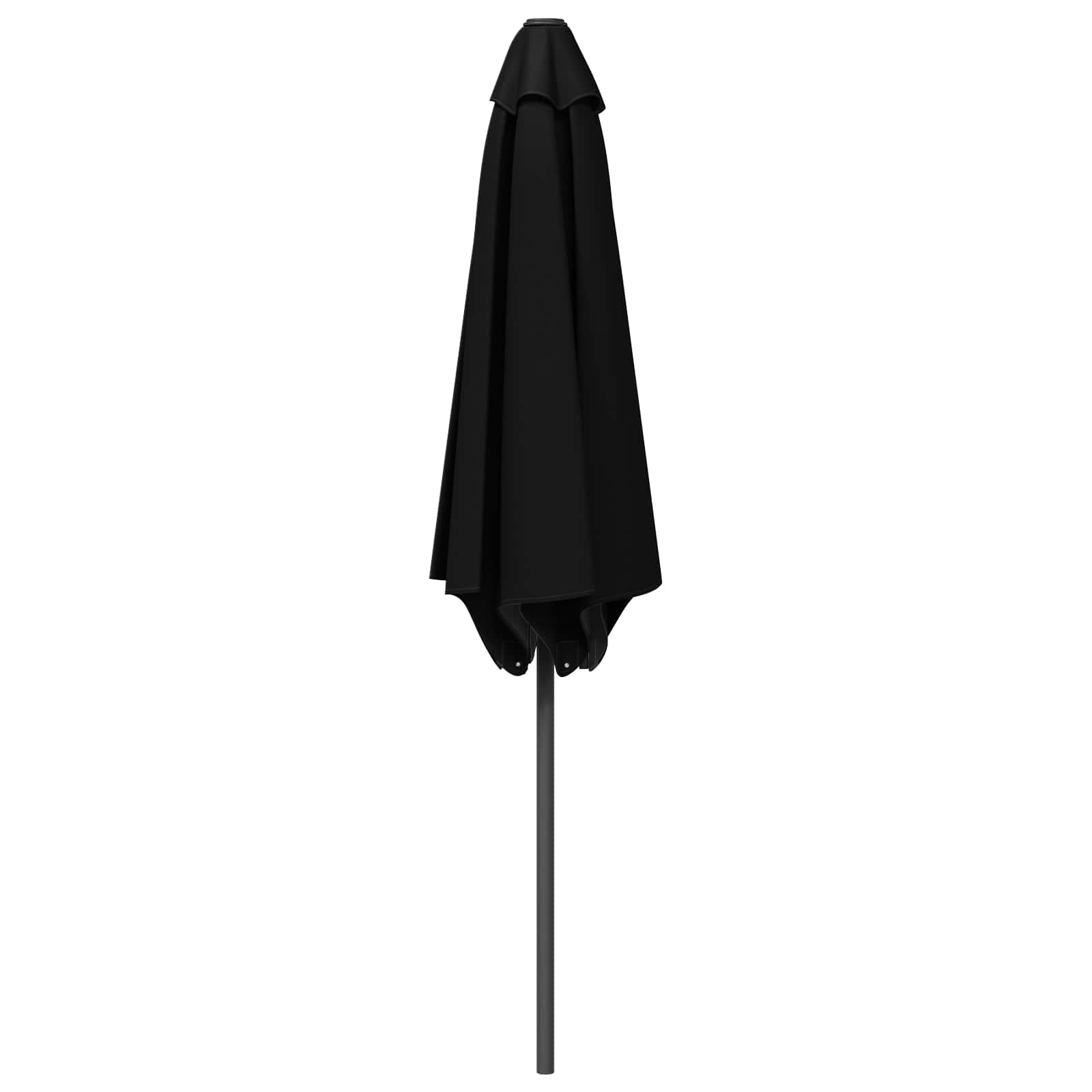 Ombrello da giardino 270 x 270 cm Poliestere Rettangolare Nero
