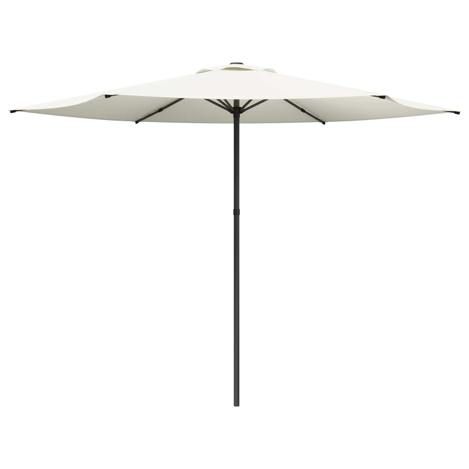 Ombrello da giardino 300 x 300 cm Poliestere Rettangolare Crema