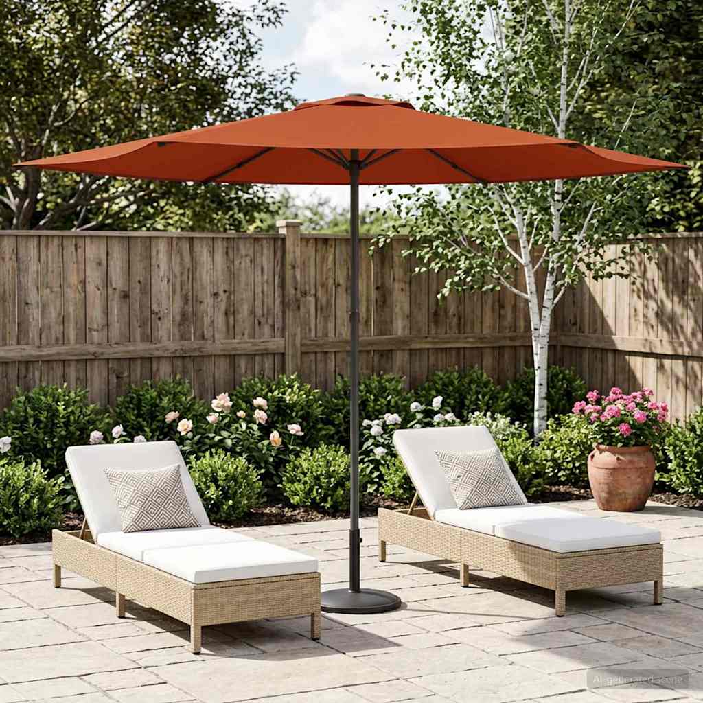 Ombrello da giardino 300 x 300 cm Poliestere Rettangolare