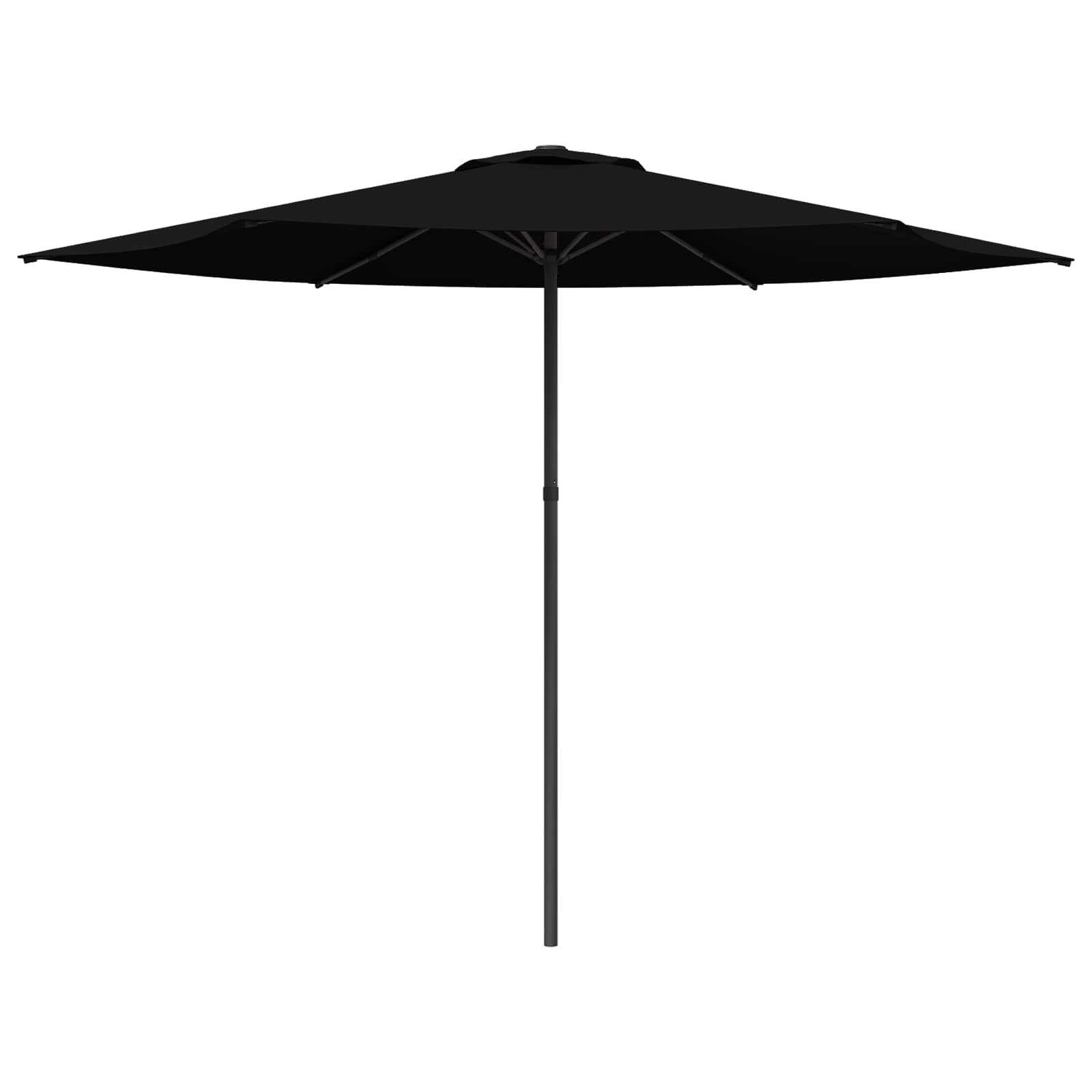 Ombrello da giardino 300 x 300 cm Poliestere Rettangolare Nero