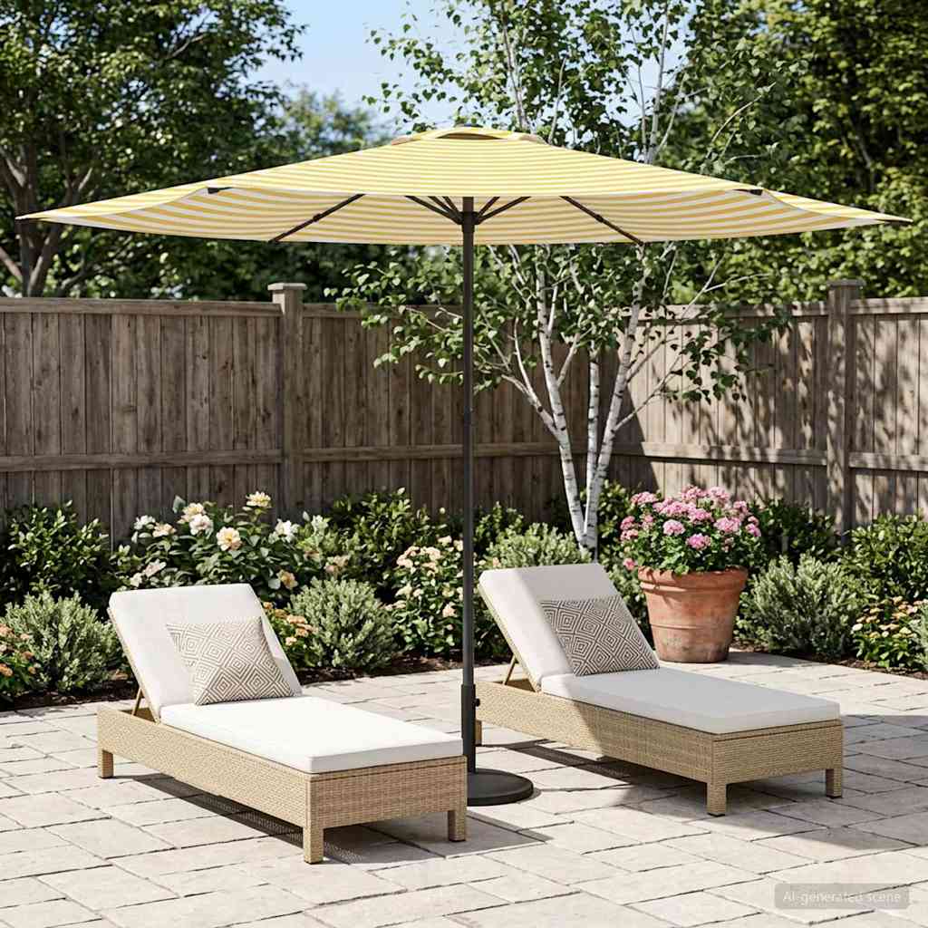 Ombrello da giardino 300 x 300 cm Poliestere Rettangolare