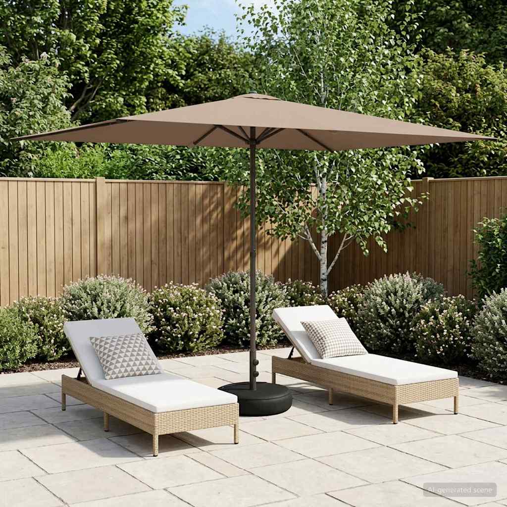 Parasole da Giardino con Base 200 x 300 cm Poliestere