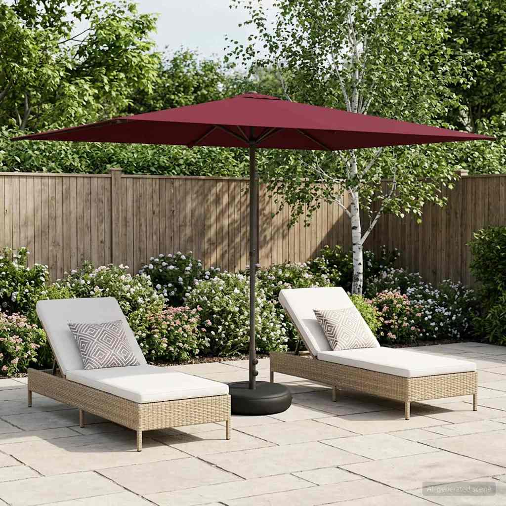Parasole da Giardino con Base 200 x 300 cm Poliestere