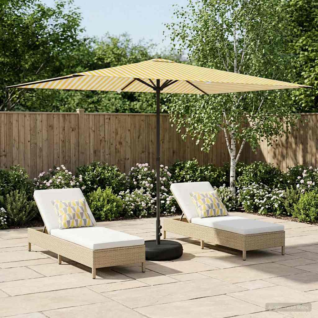 Parasole da Giardino con Base 200 x 300 cm Poliestere