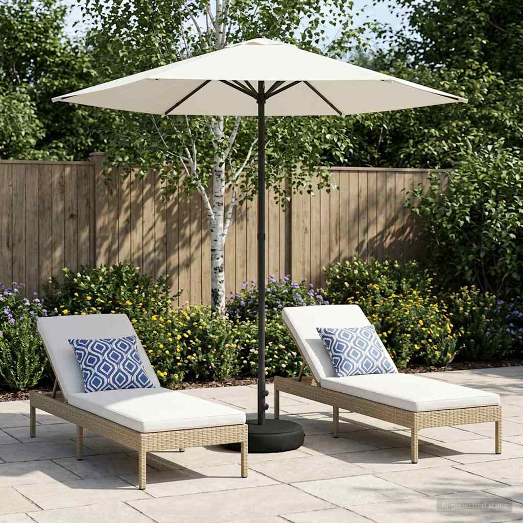 Parasole da Giardino con Base 230 x 230 cm Poliestere