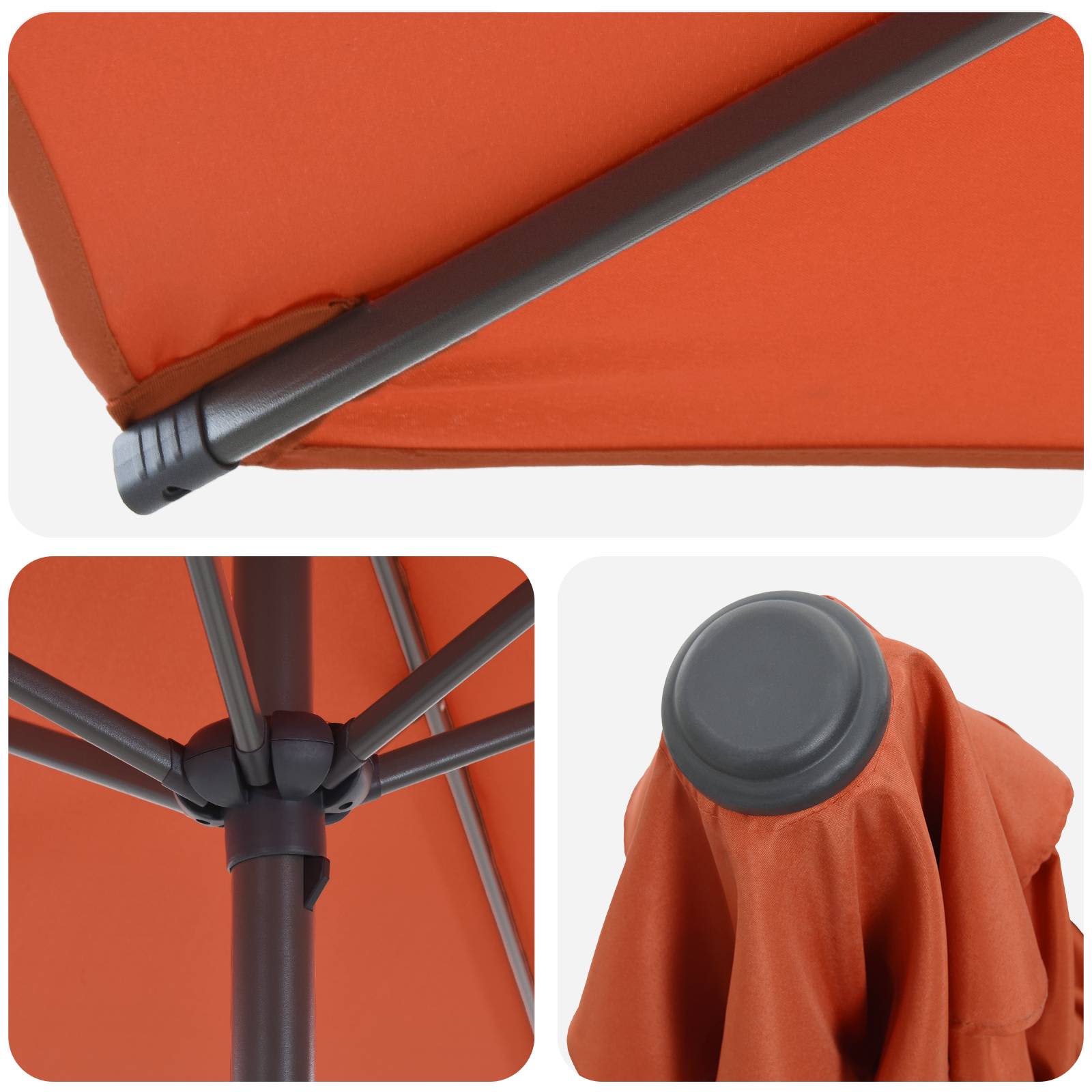 Parasole da Giardino con Base 230 x 230 cm Poliestere