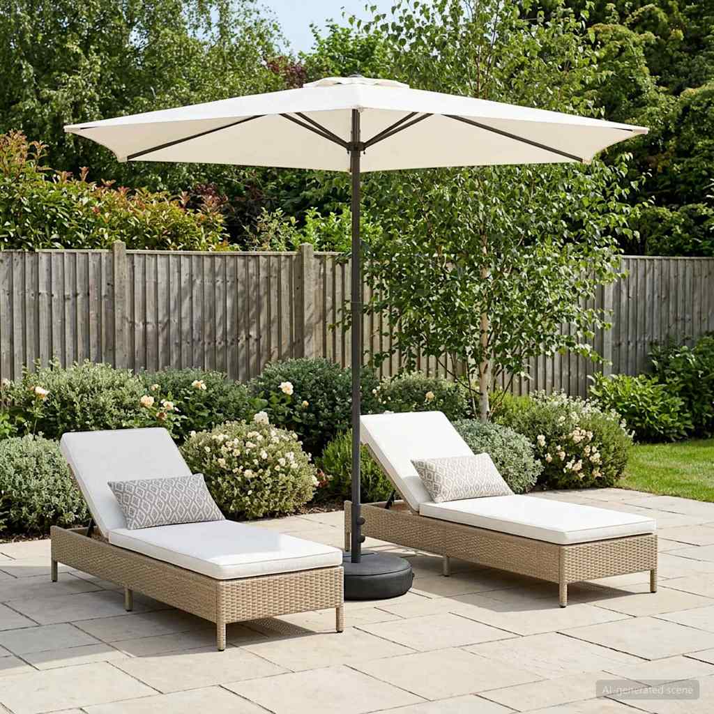 Parasole da Giardino con Base 270 x 270 cm Poliestere
