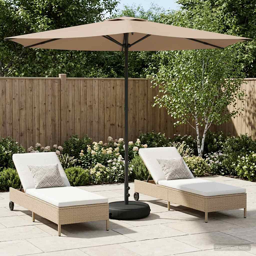 Parasole da Giardino con Base 270 x 270 cm Poliestere
