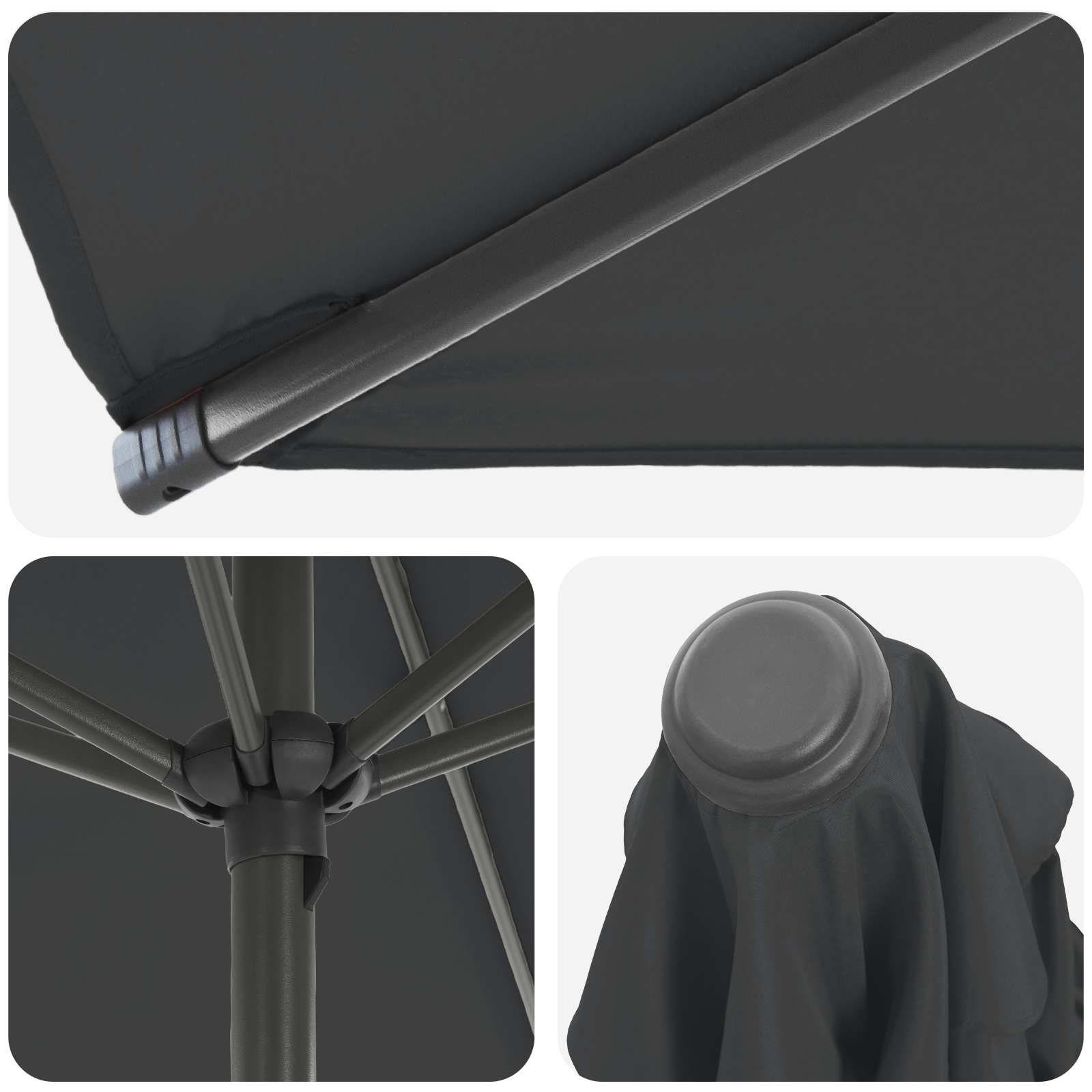 Parasole da Giardino con Base 270 x 270 cm Poliestere