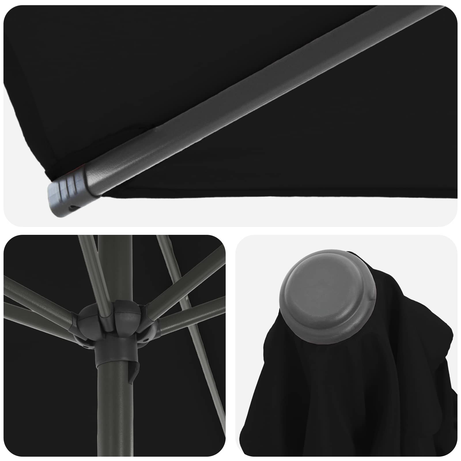 Parasole da Giardino con Base 270 x 270 cm Poliestere