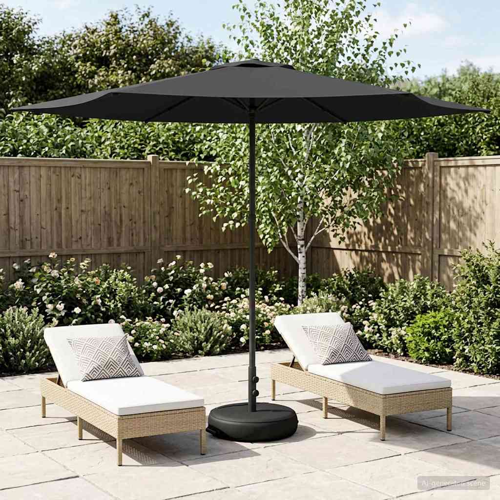 Parasole da Giardino con Base 300 x 300 cm Poliestere