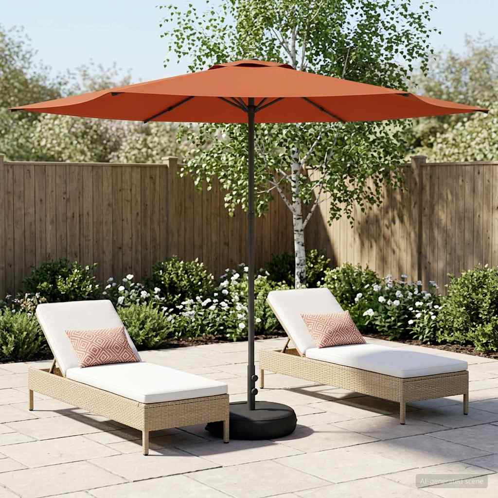 Parasole da Giardino con Base 300 x 300 cm Poliestere