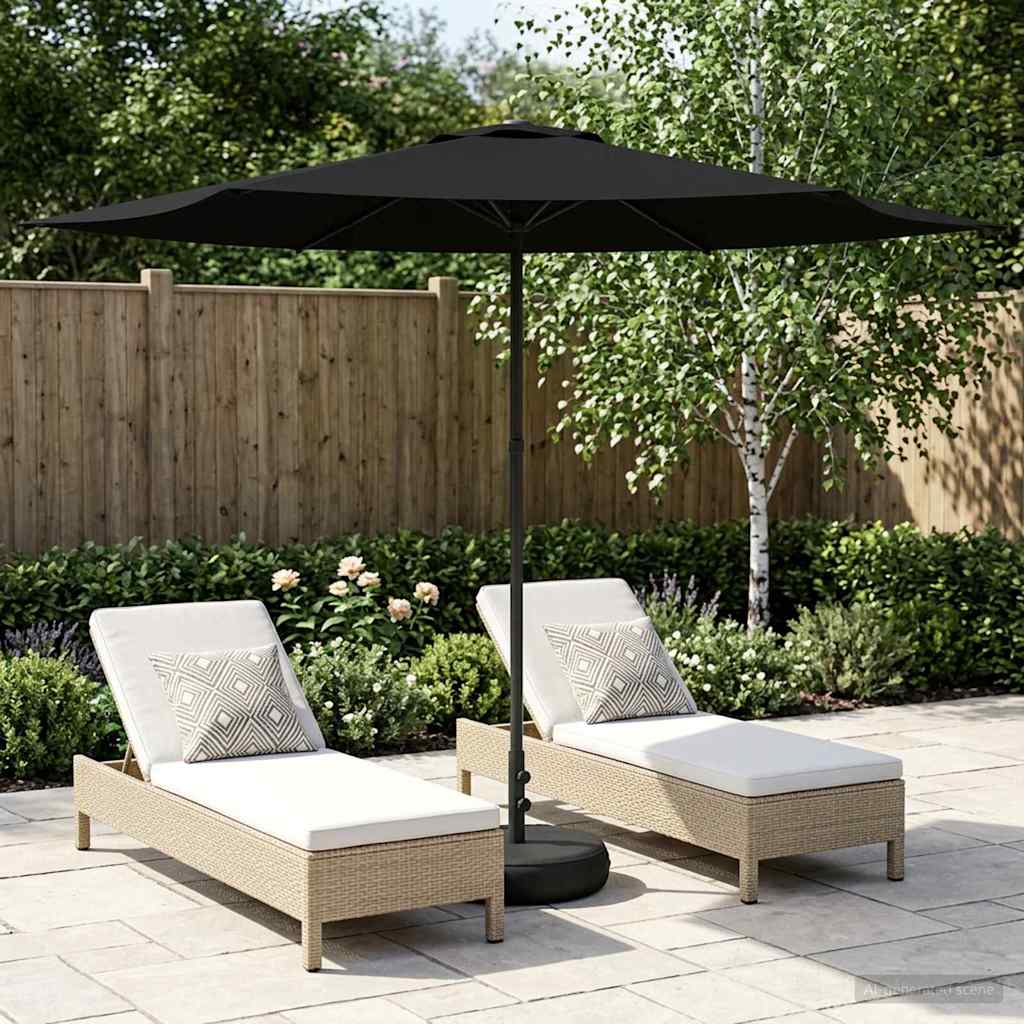 Parasole da Giardino con Base 300 x 300 cm Poliestere