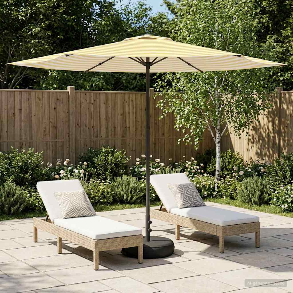 Parasole da Giardino con Base 300 x 300 cm Poliestere