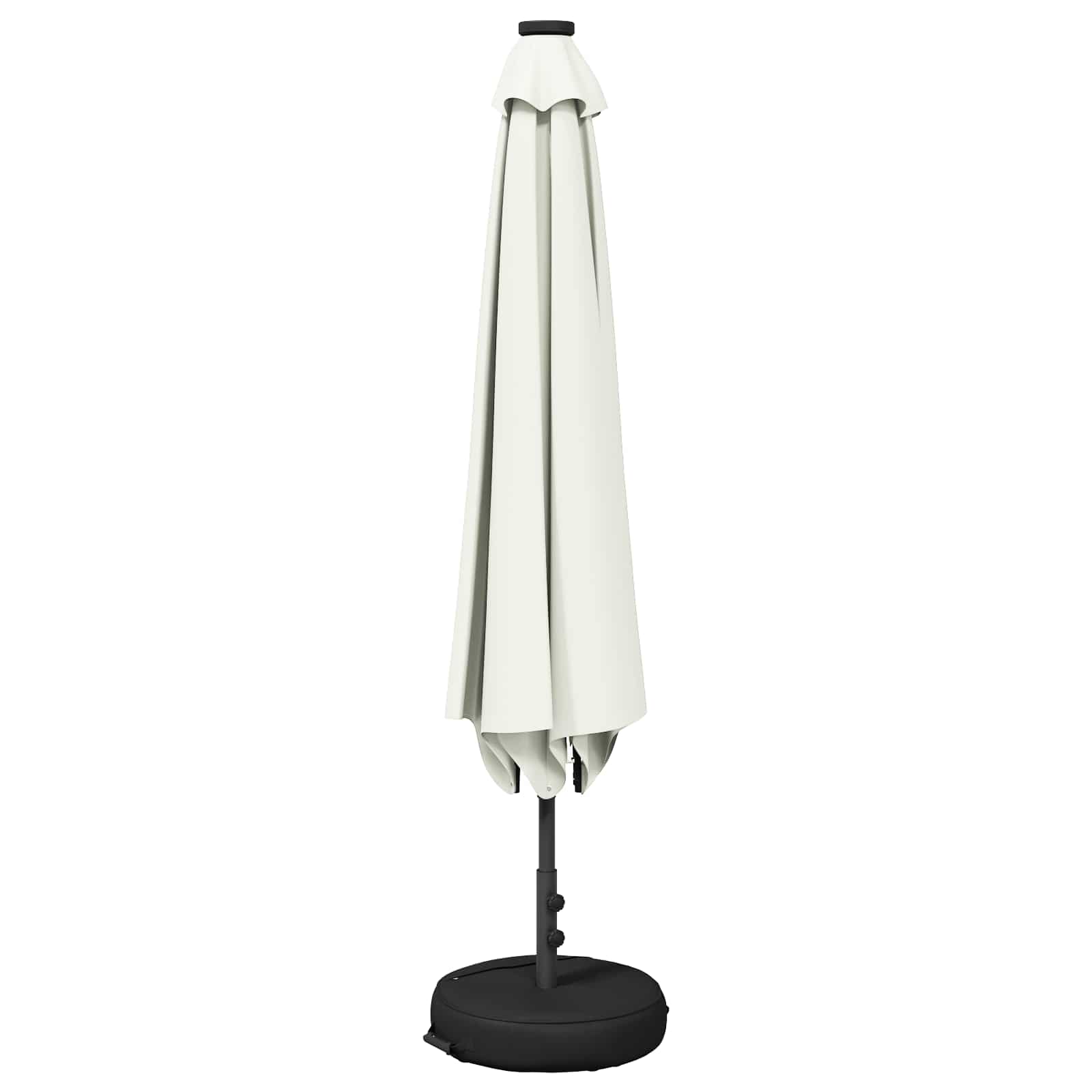 Parasol da giardino con luci LED e base 200 x 300 cm Poliestere