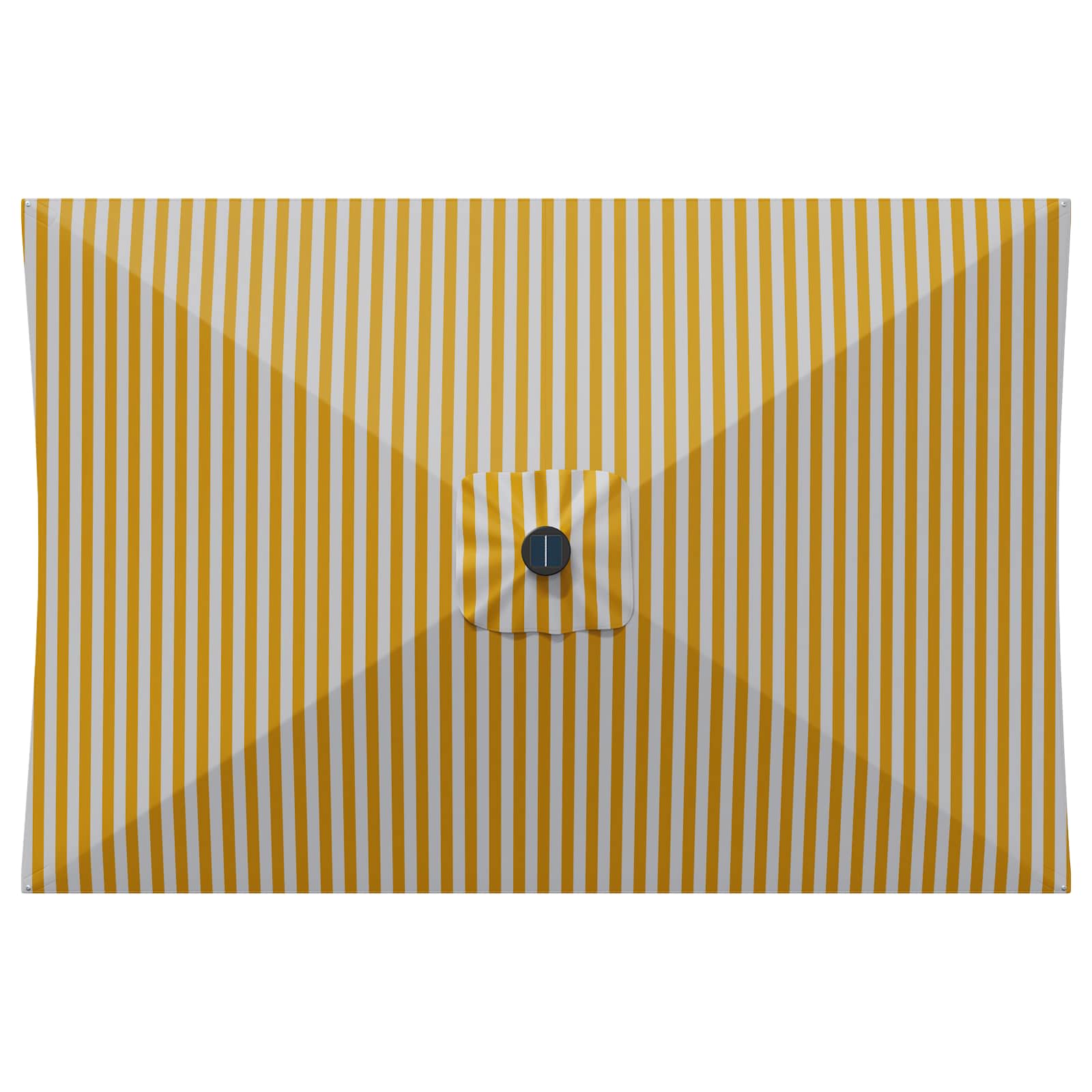 Parasol da giardino con luci LED e base 200 x 300 cm Poliestere