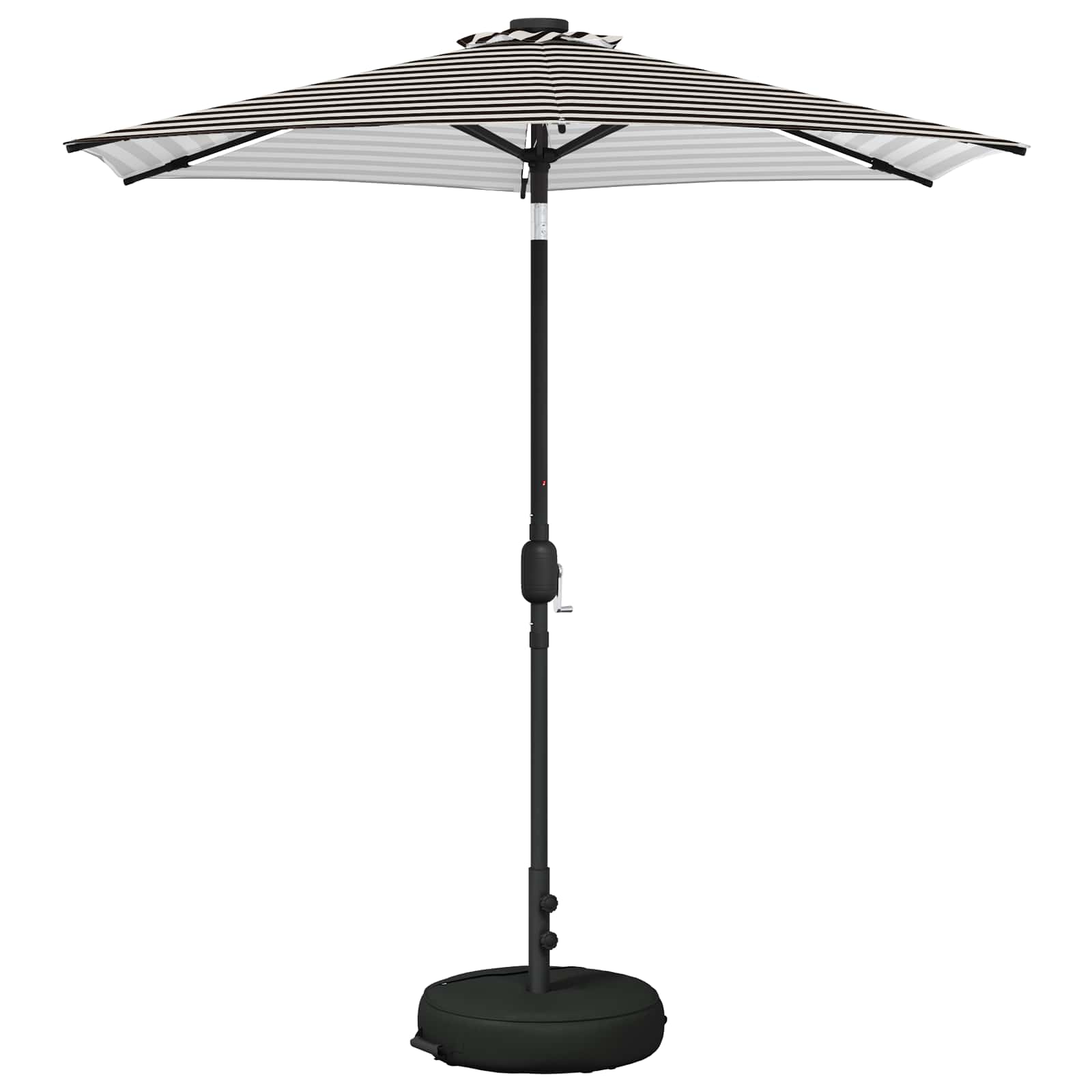 Parasol da giardino con luci LED e base 230 x 230 cm Poliestere