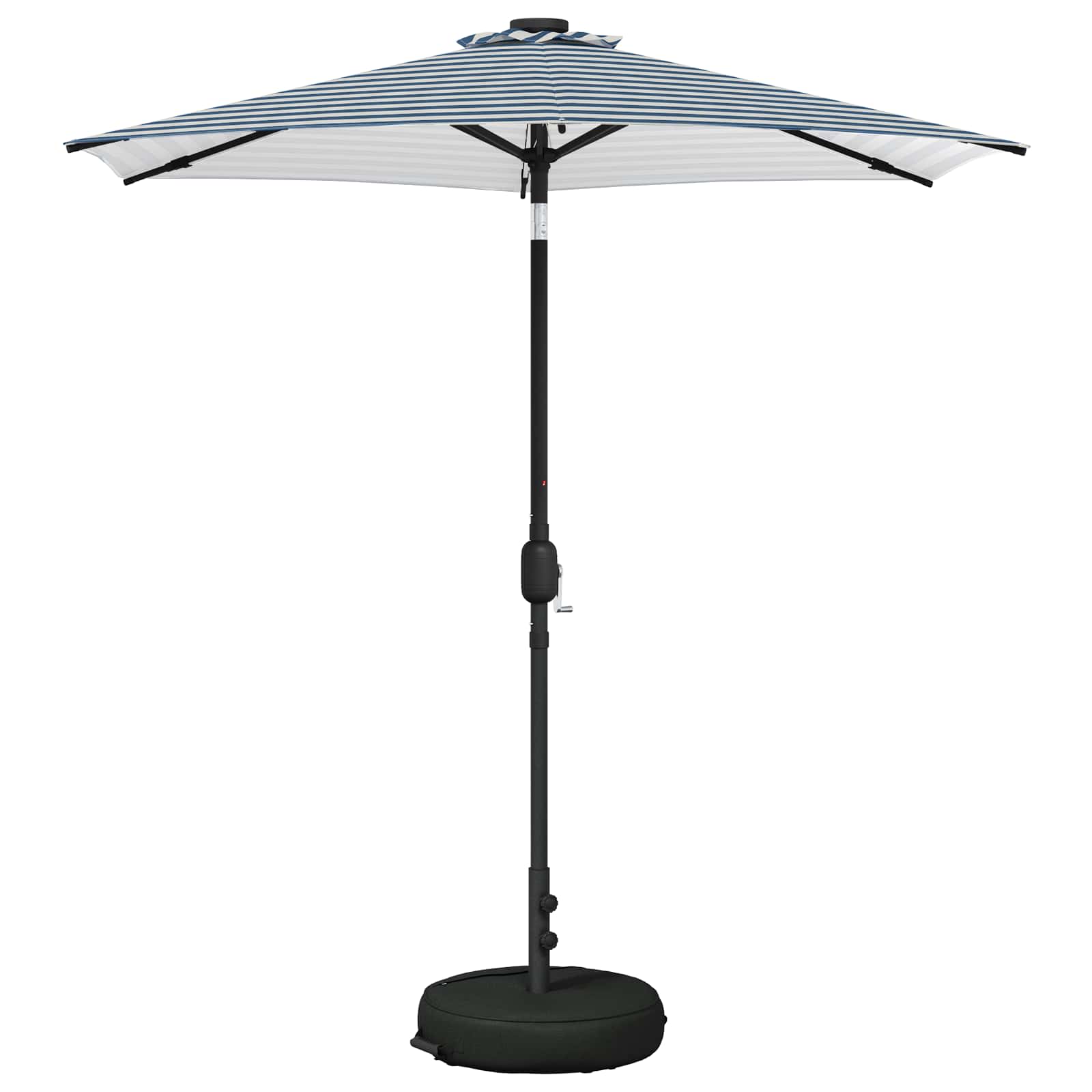 Parasol da giardino con luci LED e base 230 x 230 cm Poliestere