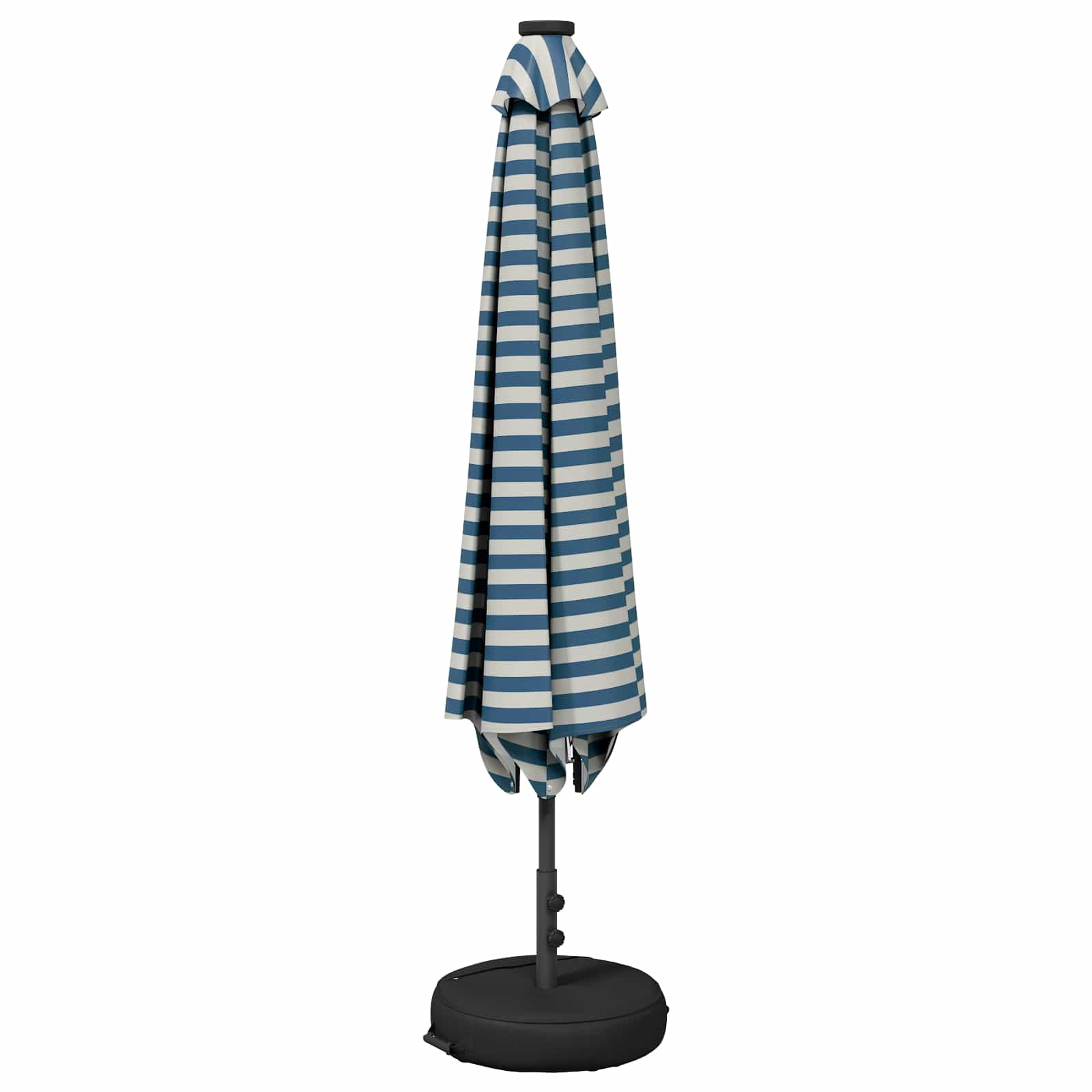 Parasol da giardino con luci LED e base 230 x 230 cm Poliestere