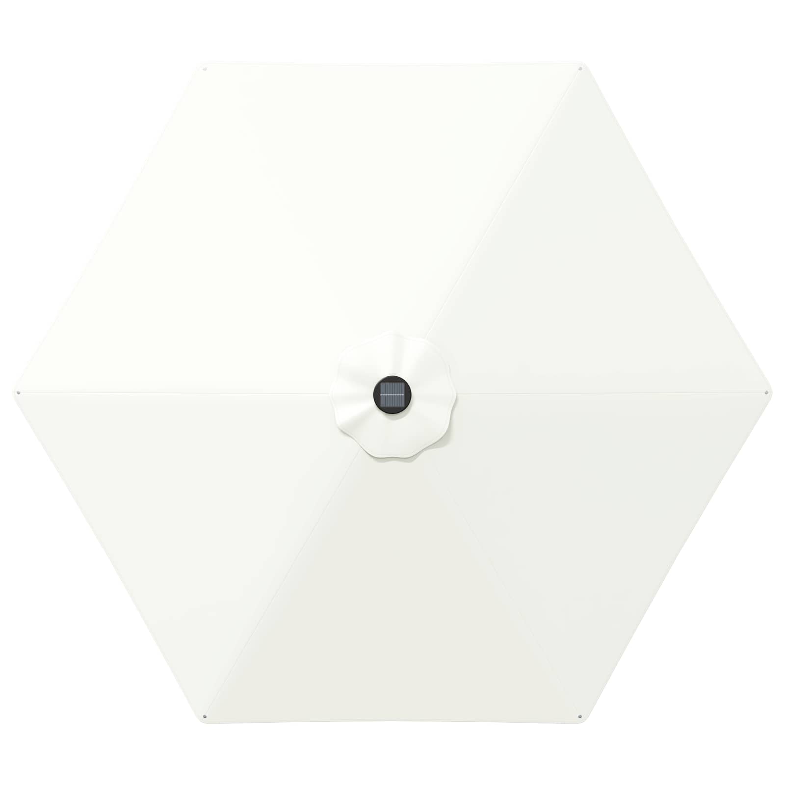 Parasol da giardino con luci LED e base 270 x 270 cm Poliestere