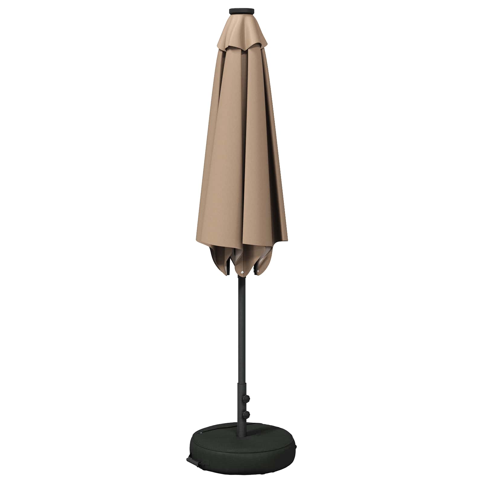 Parasol da giardino con luci LED e base 270 x 270 cm Poliestere