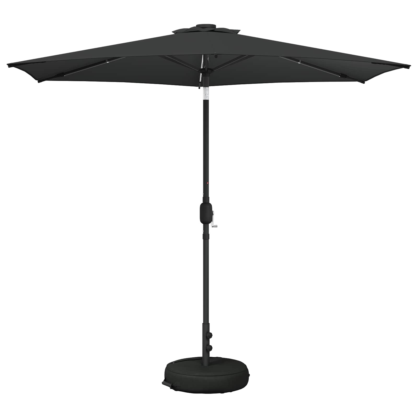 Parasol da giardino con luci LED e base 270 x 270 cm Poliestere