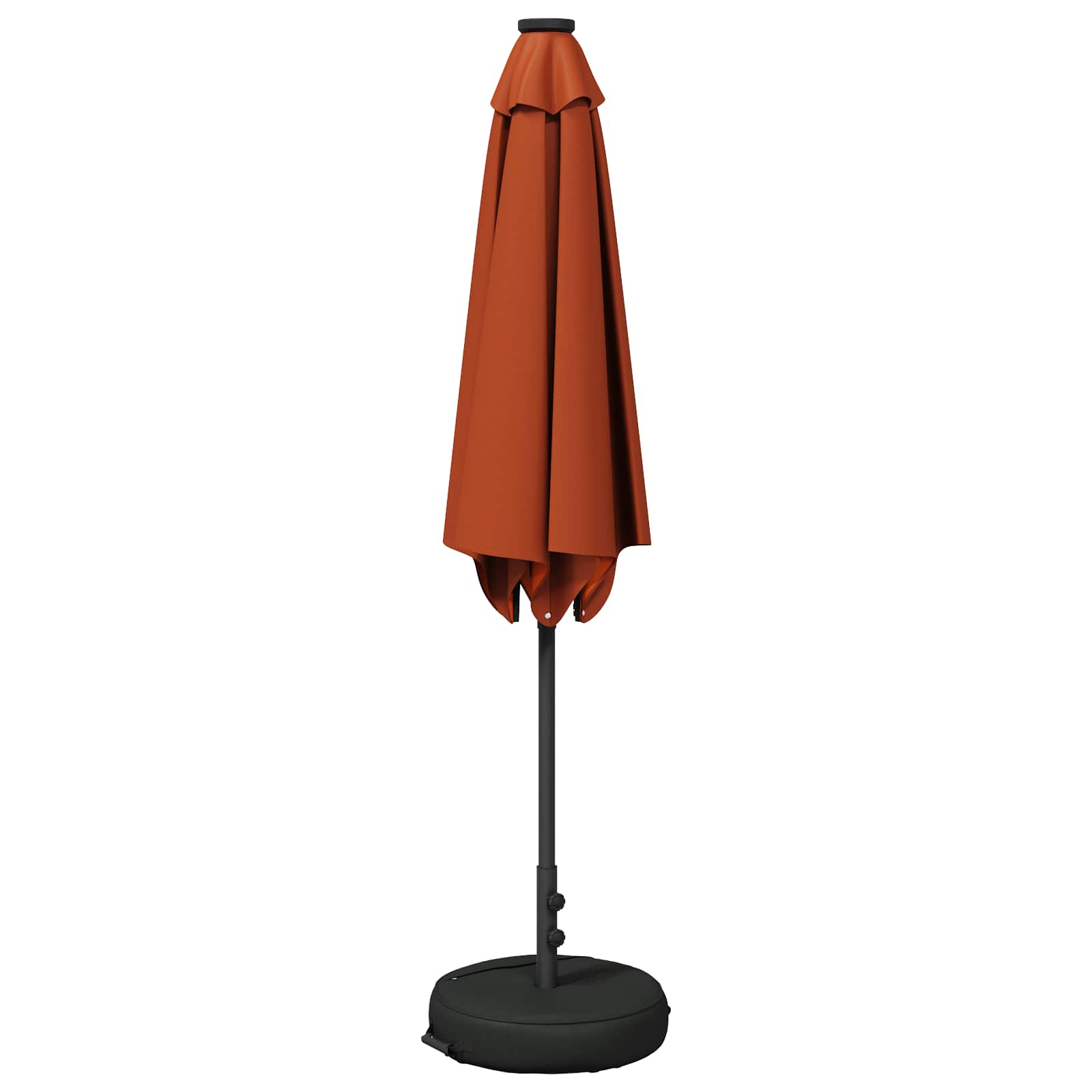Parasol da giardino con luci LED e base 270 x 270 cm Poliestere