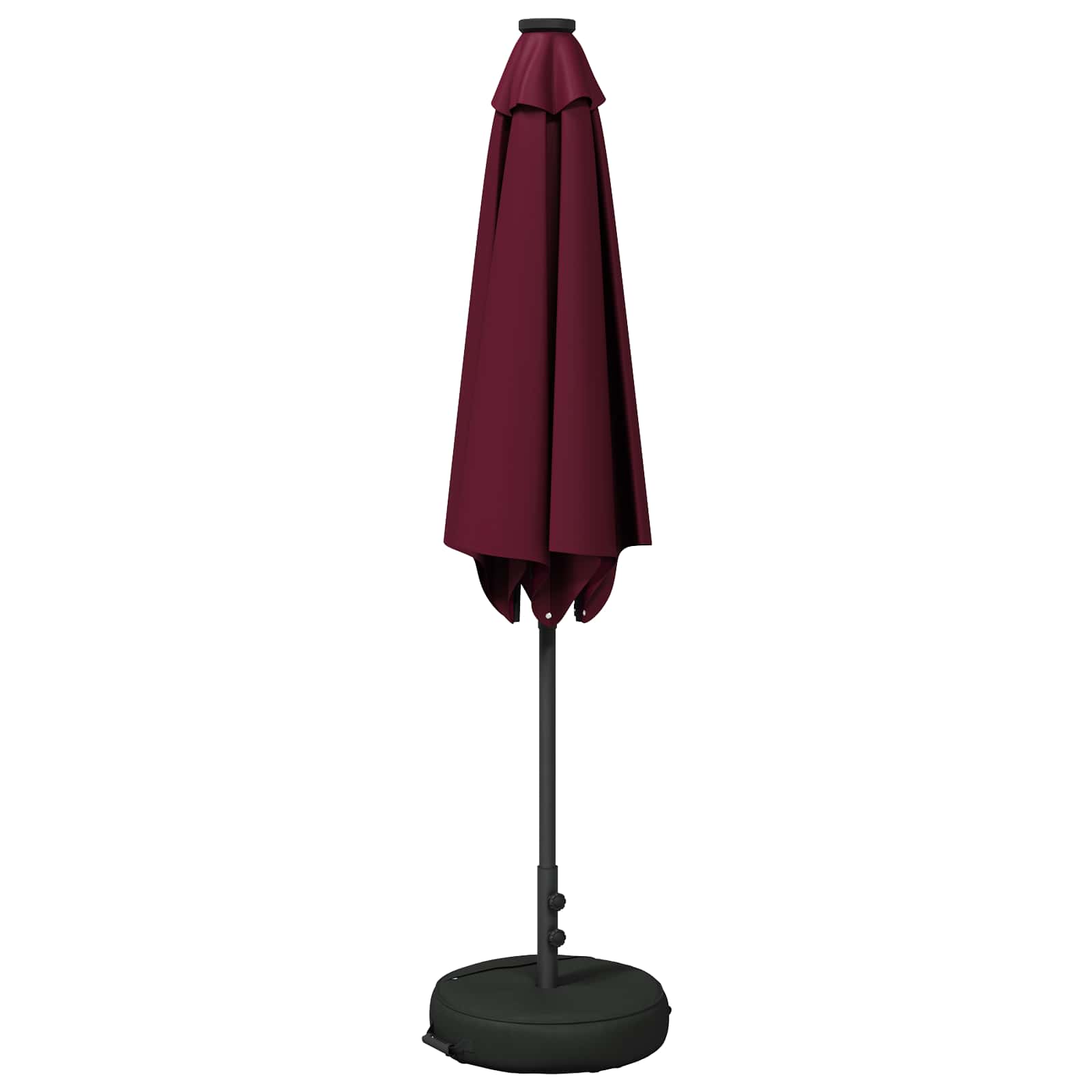 Parasol da giardino con luci LED e base 270 x 270 cm Poliestere