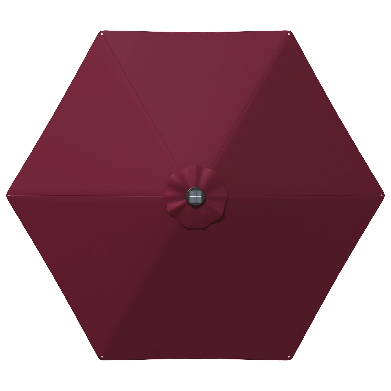 Parasol da giardino con luci LED e base 270 x 270 cm Poliestere