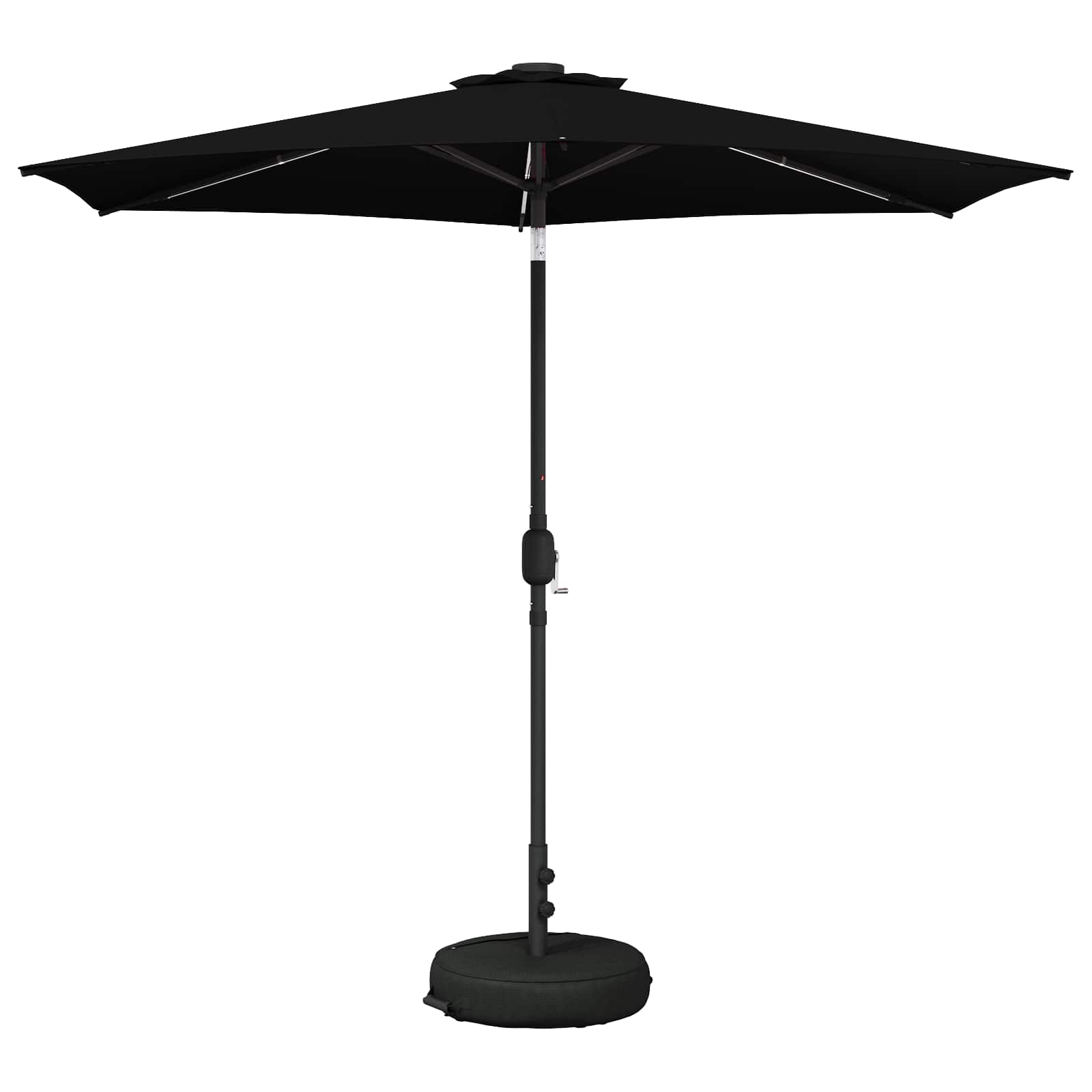 Parasol da giardino con luci LED e base 270 x 270 cm Poliestere