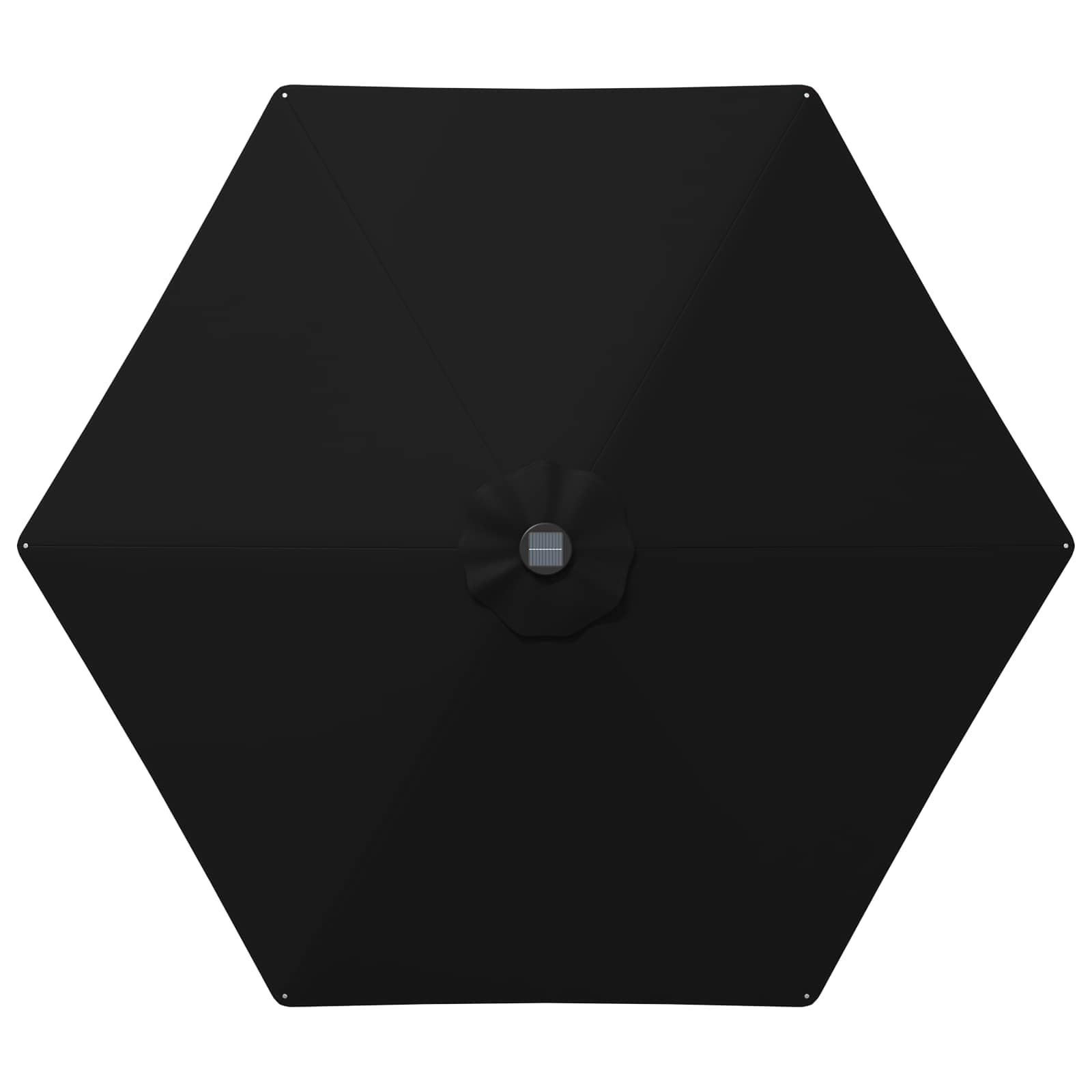 Parasol da giardino con luci LED e base 270 x 270 cm Poliestere