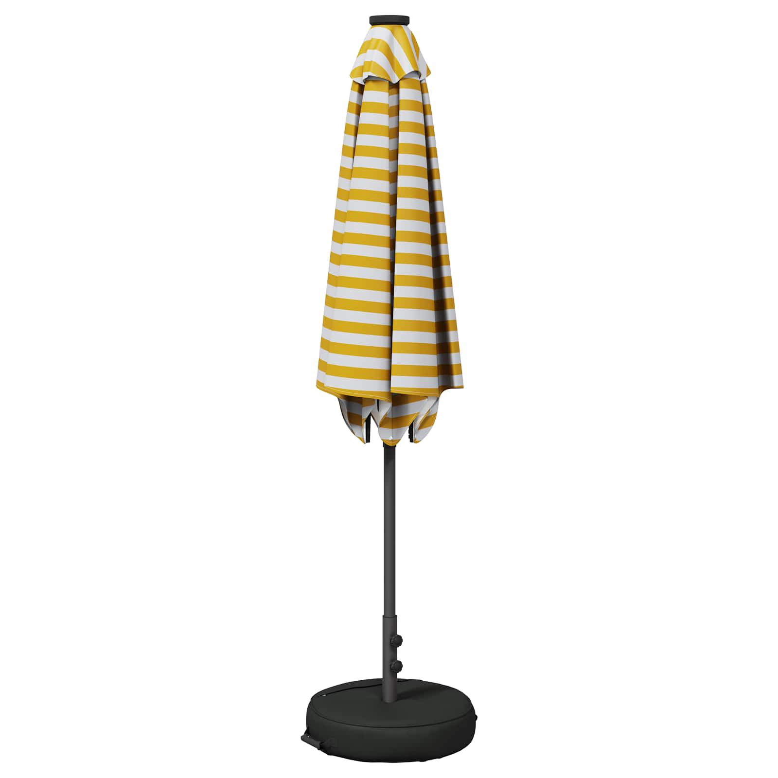 Parasol da giardino con luci LED e base 270 x 270 cm Poliestere