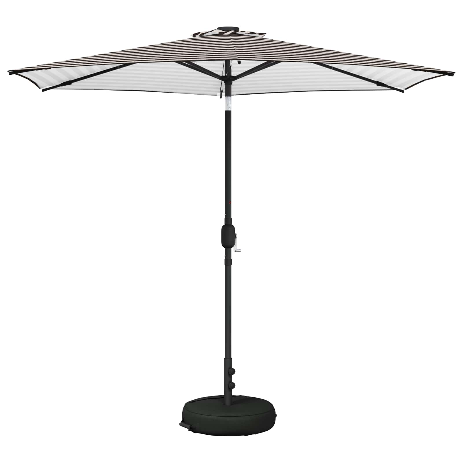 Parasol da giardino con luci LED e base 270 x 270 cm Poliestere