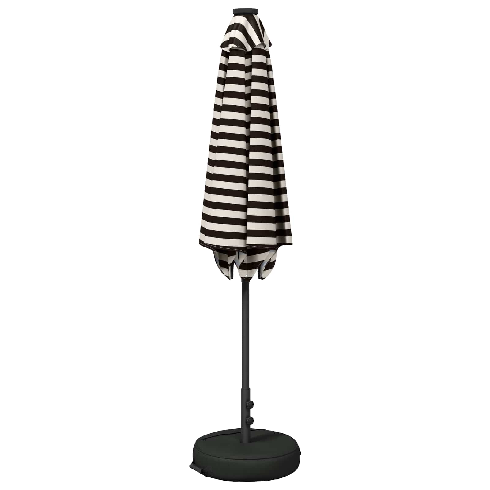 Parasol da giardino con luci LED e base 270 x 270 cm Poliestere