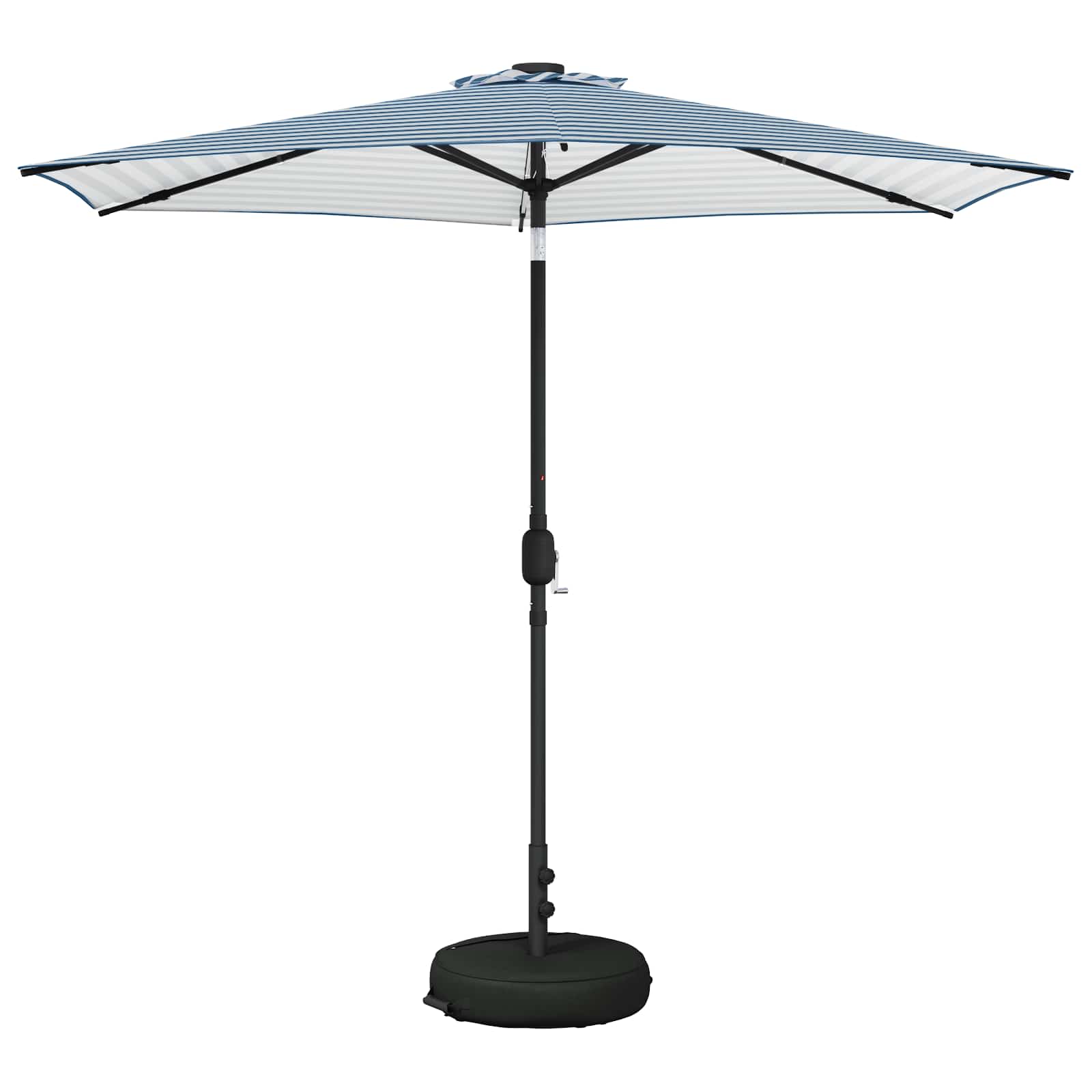 Parasol da giardino con luci LED e base 270 x 270 cm Poliestere