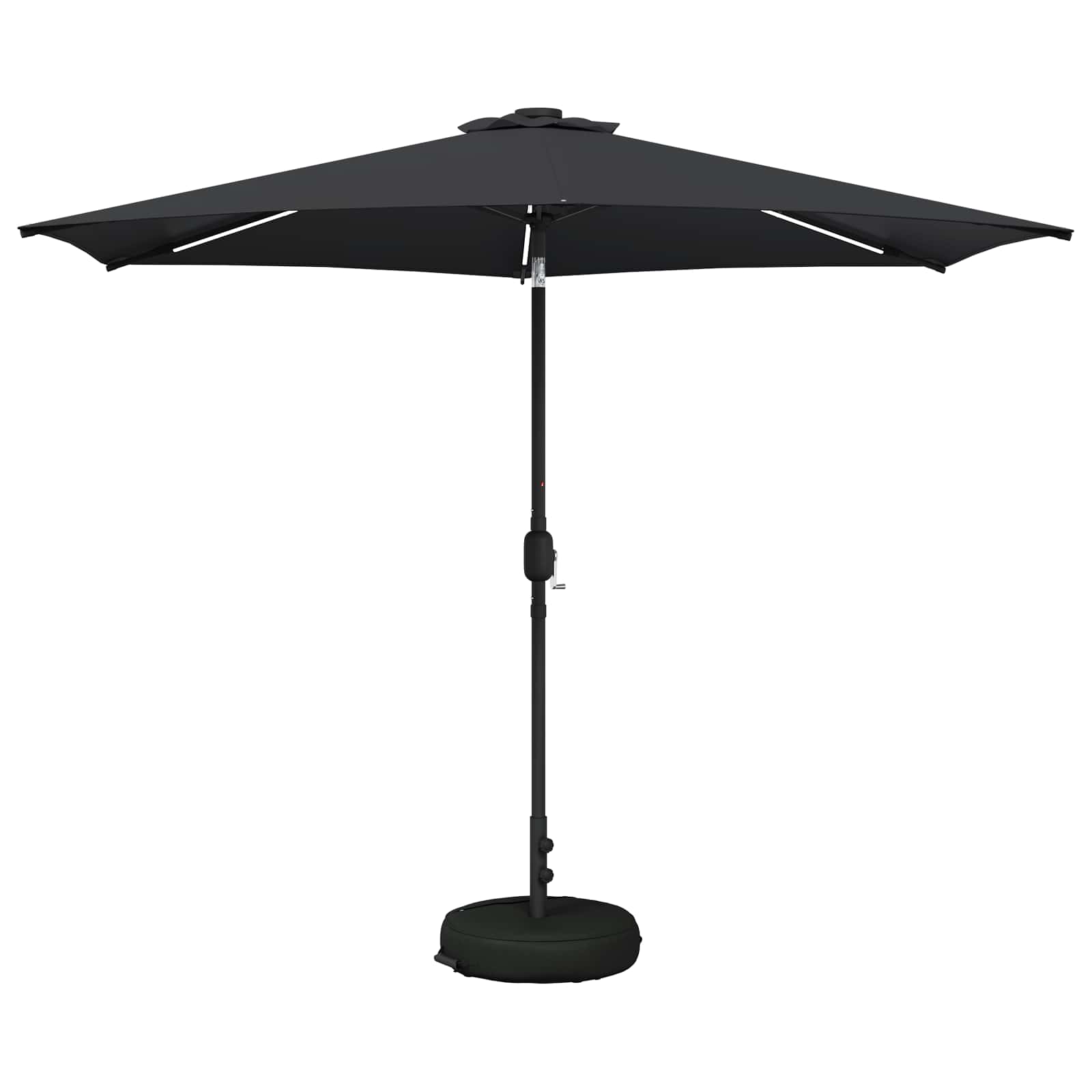 Parasol da giardino con luci LED e base 300 x 300 cm Poliestere