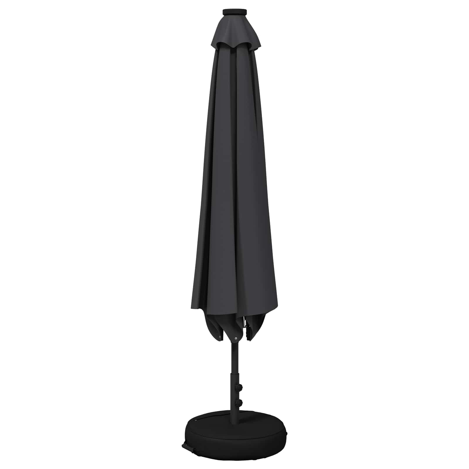 Parasol da giardino con luci LED e base 300 x 300 cm Poliestere