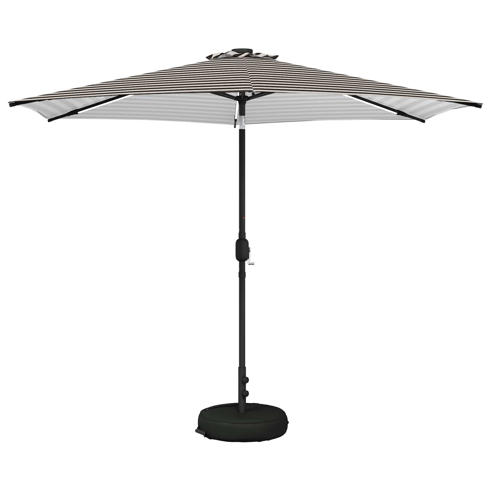 Parasol da giardino con luci LED e base 300 x 300 cm Poliestere