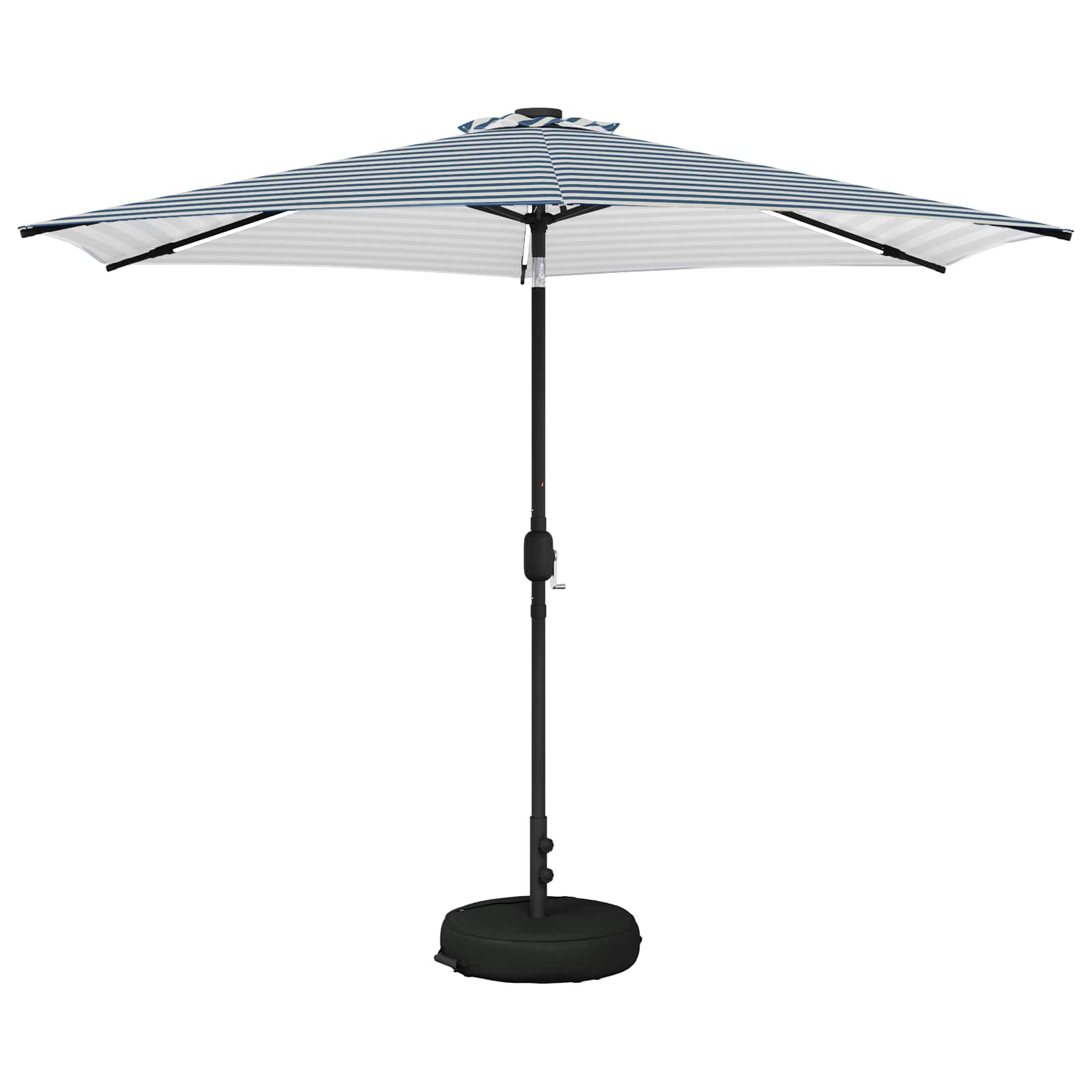 Parasol da giardino con luci LED e base 300 x 300 cm Poliestere