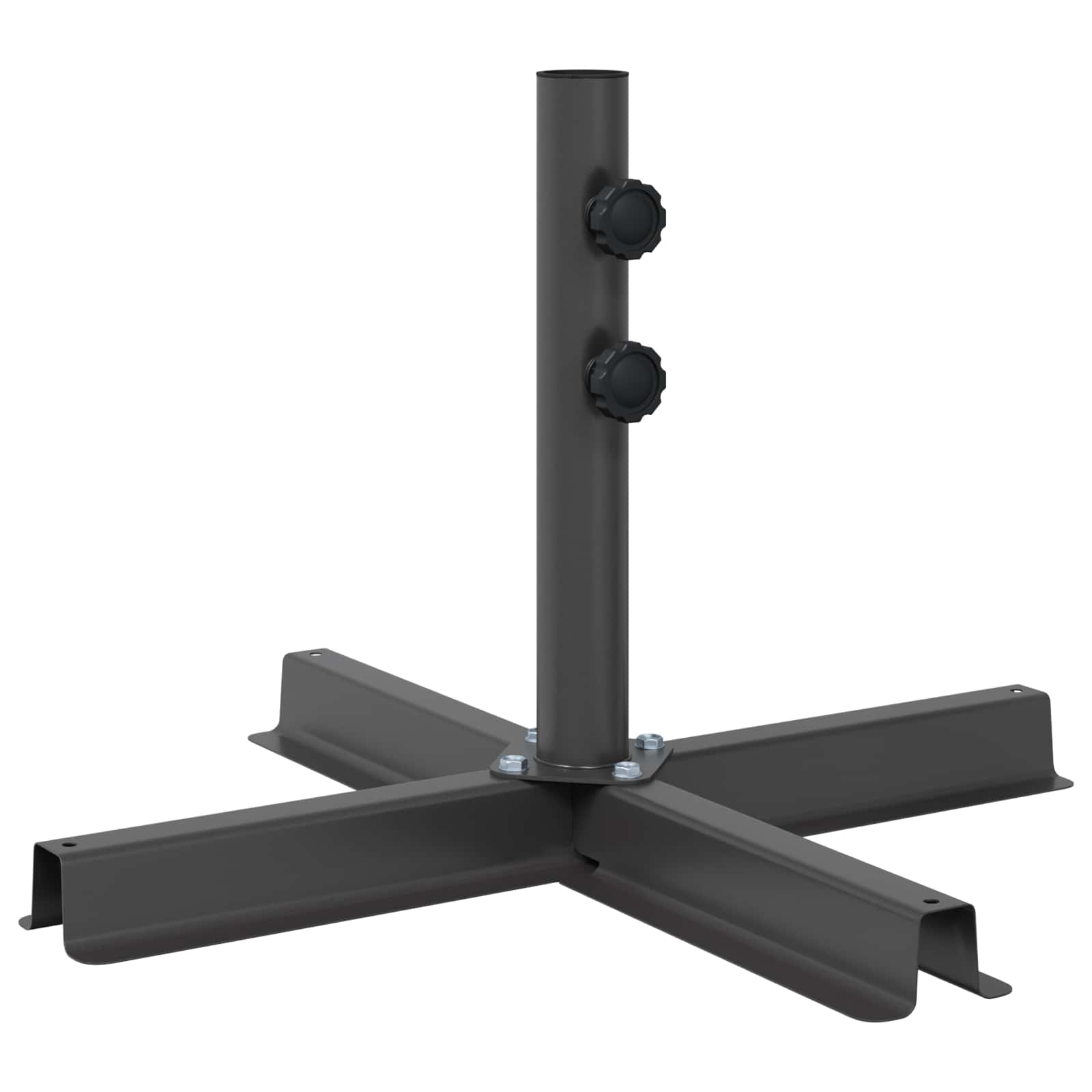Base per Ombrello da Patio 53 x 53 x 40 cm Acciaio Nero