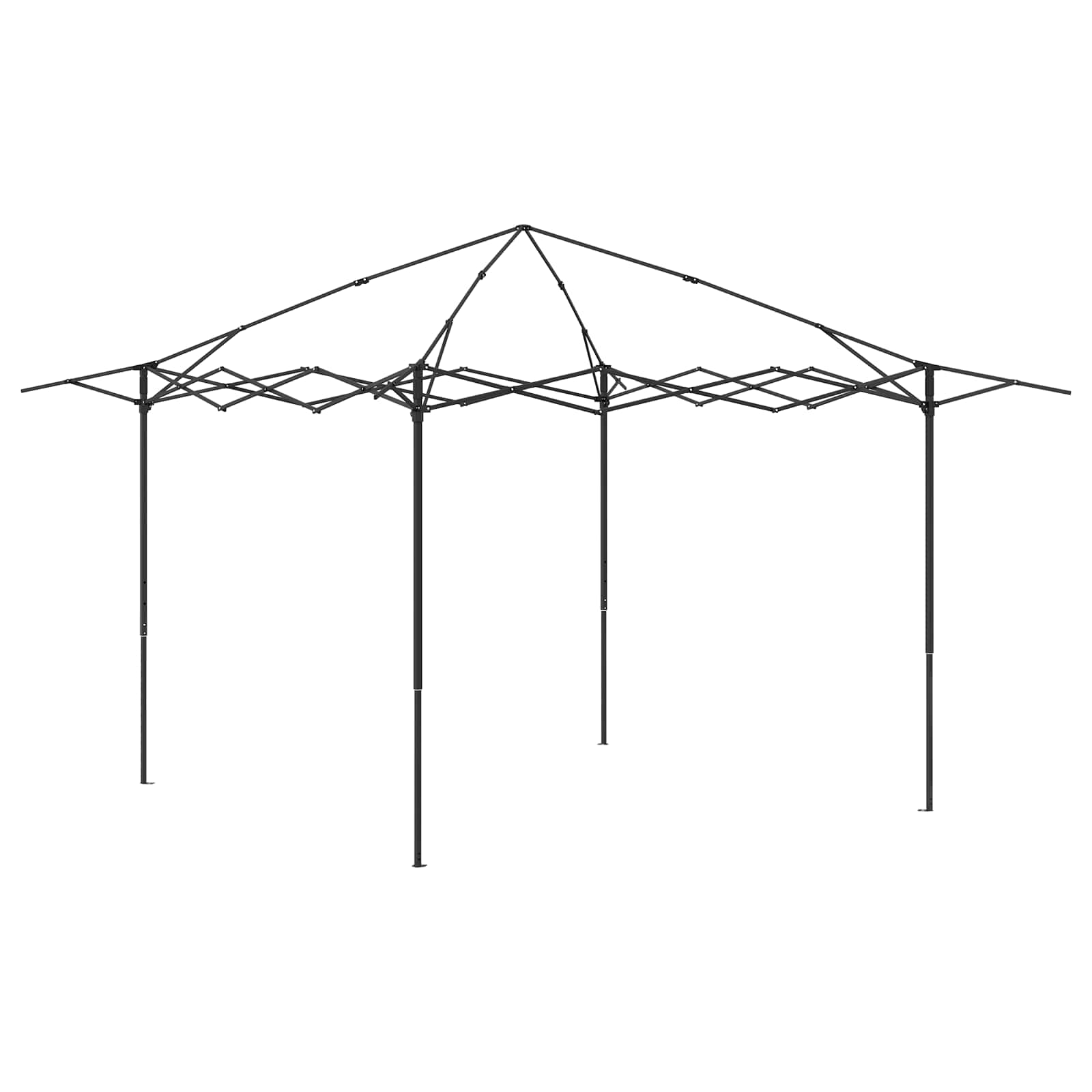 Gazebo con 4 Pareti 2,6 x 2,6 m Crema e Marrone