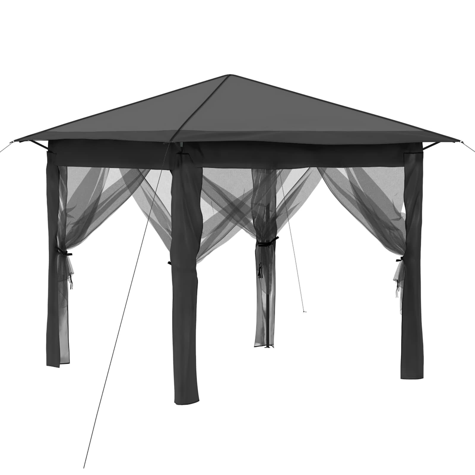 Gazebo con 4 Pareti 2,6 x 2,6 m Grigio chiaro e Antracite