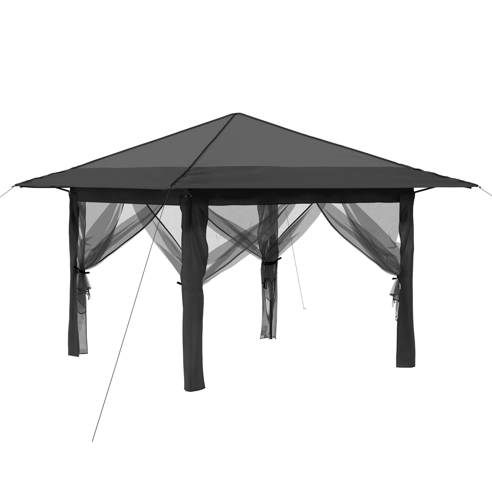 Gazebo con 4 Pareti Grigio chiaro e Antracite