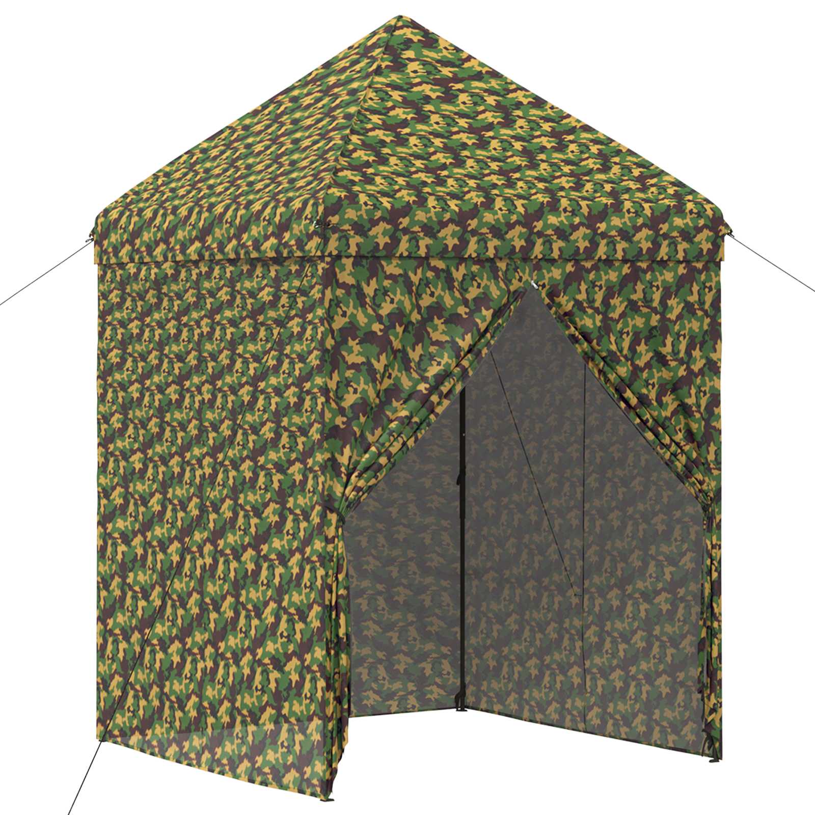Tendone con 4 Pareti Laterali 2 x 2 m Camouflage Militare