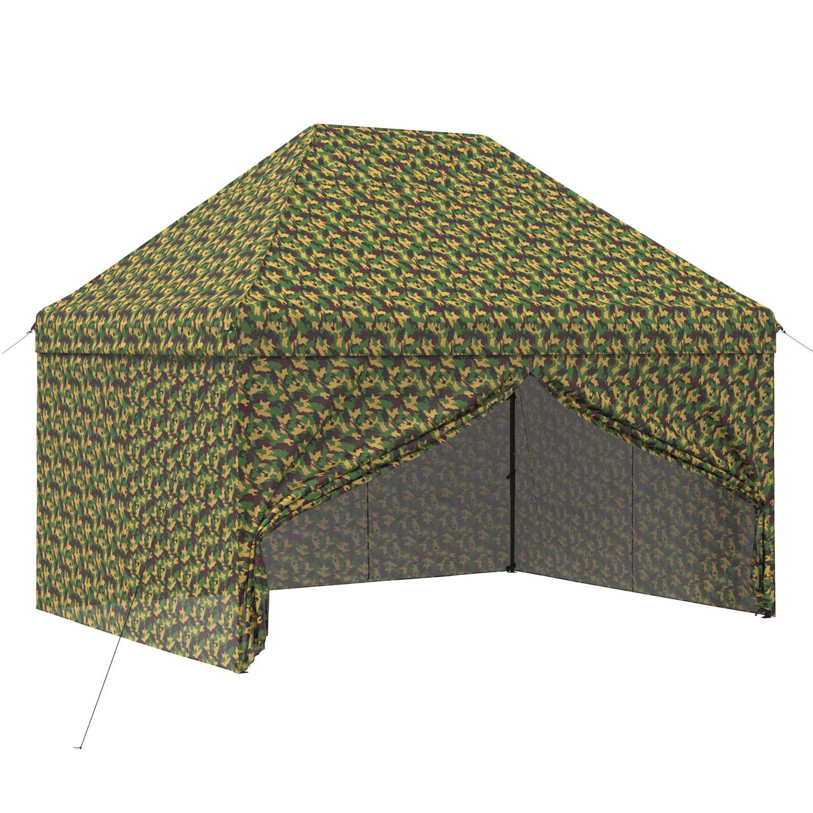 Tendone con 4 Pareti Laterali 2,9 x 4,3 m Camouflage Militare