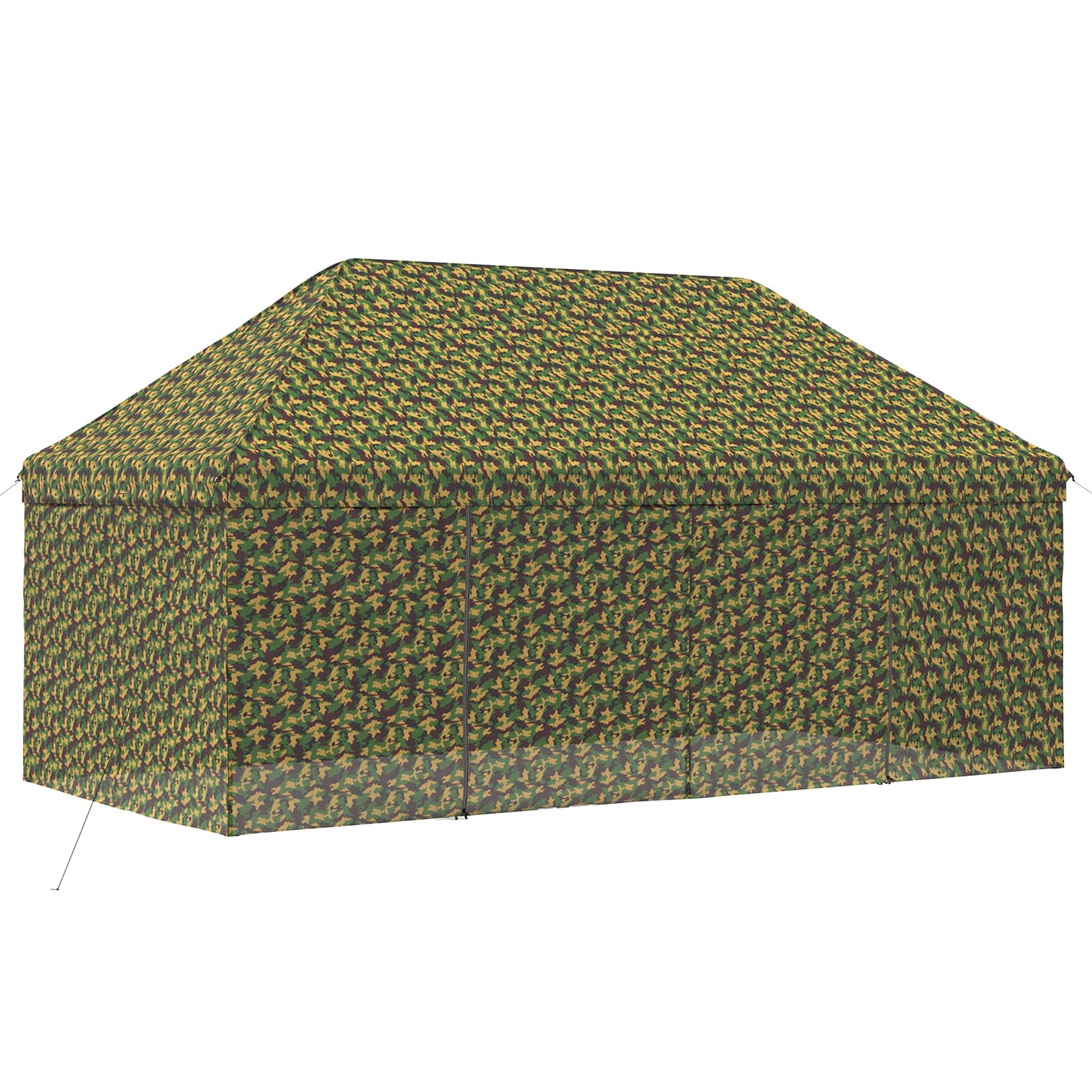 Tendone con 4 Pareti Laterali 2,9 x 5,8 m Camouflage Militare