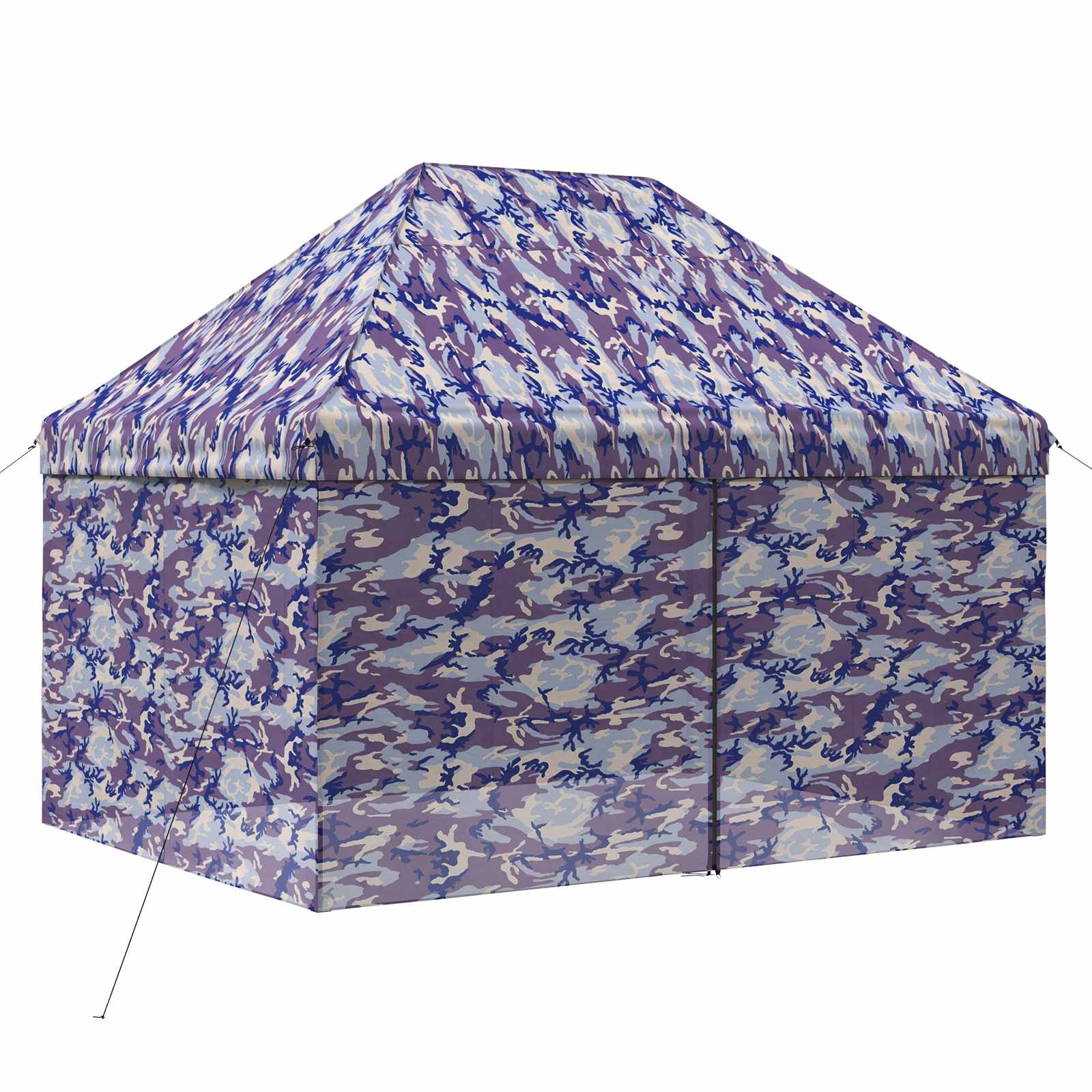 Gazebo Pop-up con 4 Pareti 2,95 x 4,1 m Blu Cacciatore
