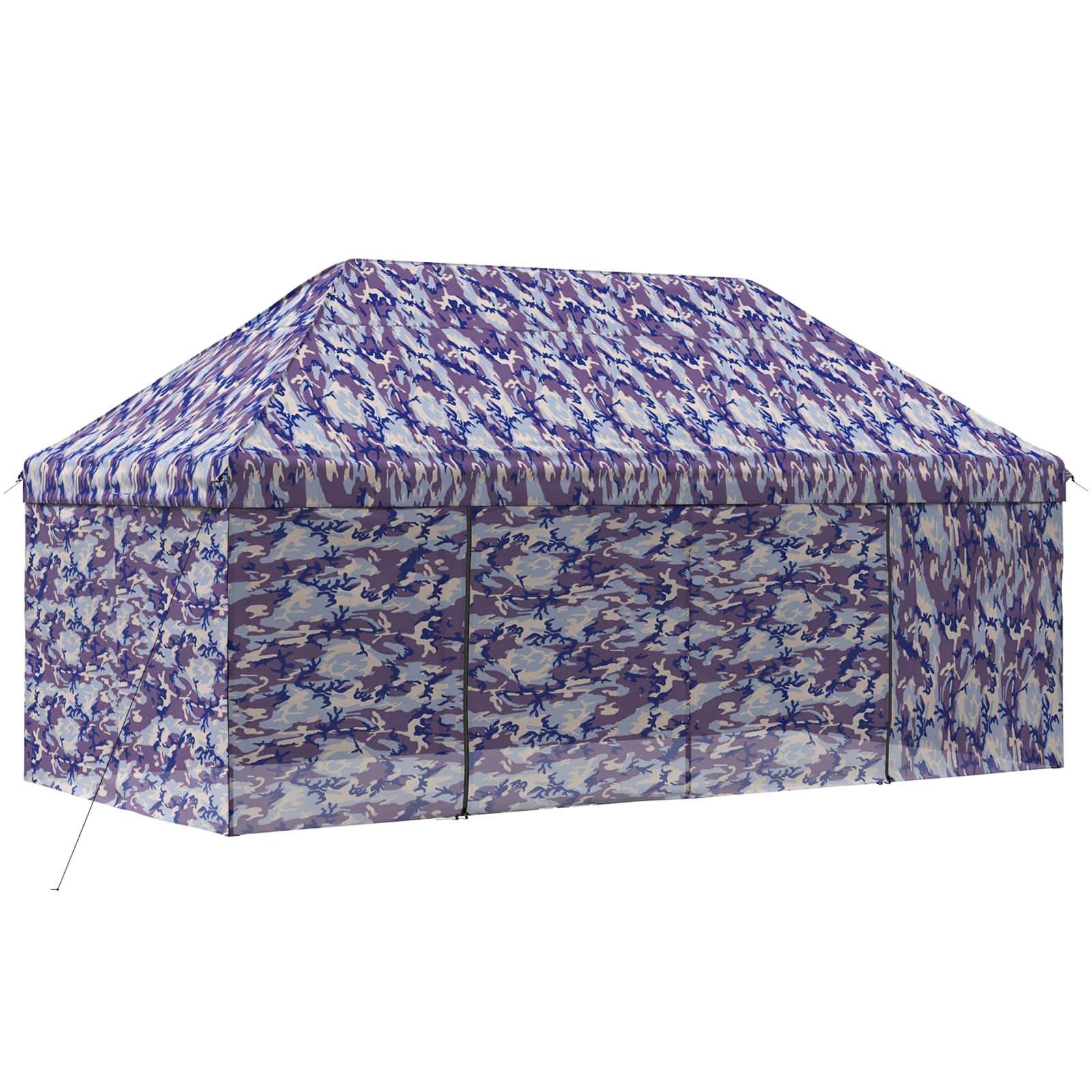 Gazebo Pop-up con 4 Pareti 3 x 6 m Blu Cacciatore